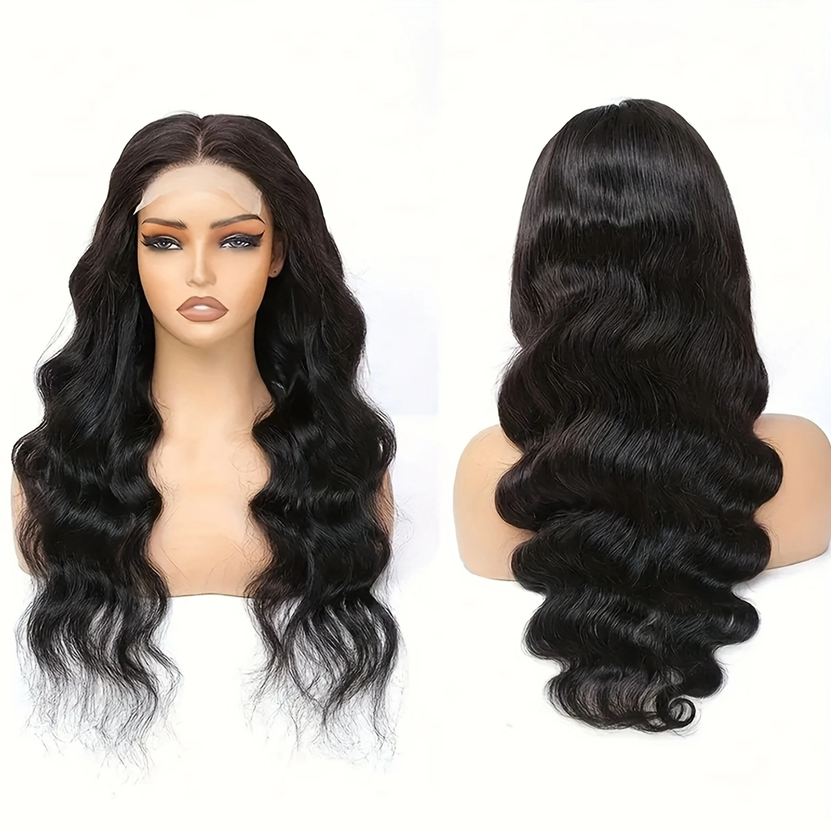 28" 5*5 Human Hair body wave lace front wigs Free shipping