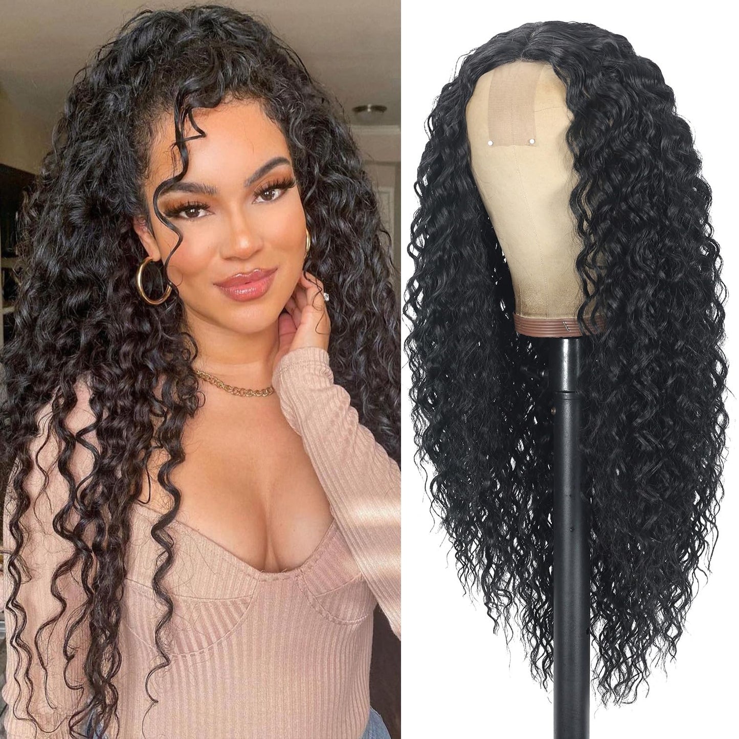 26 Inch Long Curly Wig for Women