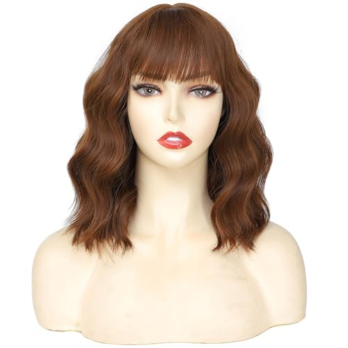 Natural-Looking Synthetic Wig Short Wavy Wig for Women for Party Hollaween Cosplay