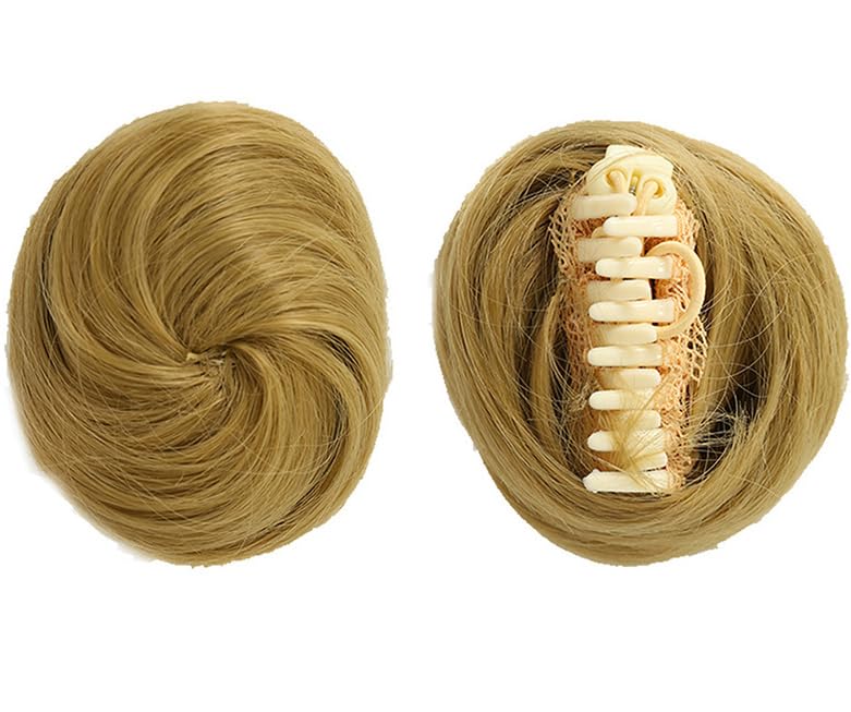 2PCS Mini Claw Clip in Hair Bun Messy Cat Ears Hair Bun Extension Synthetic Donut Wig Accessory Ponytail Hair Extensions Thick Updo Space Bun Hair Pieces for Women Girls