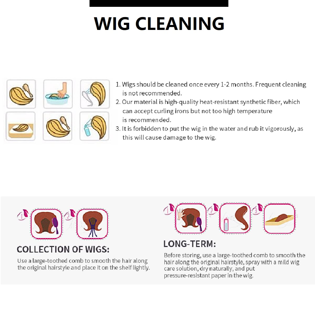 Wigs for Women, Long Wavy Heat Resistant Fiber Wigs Side Bangs Cosplay Party Daily Use
