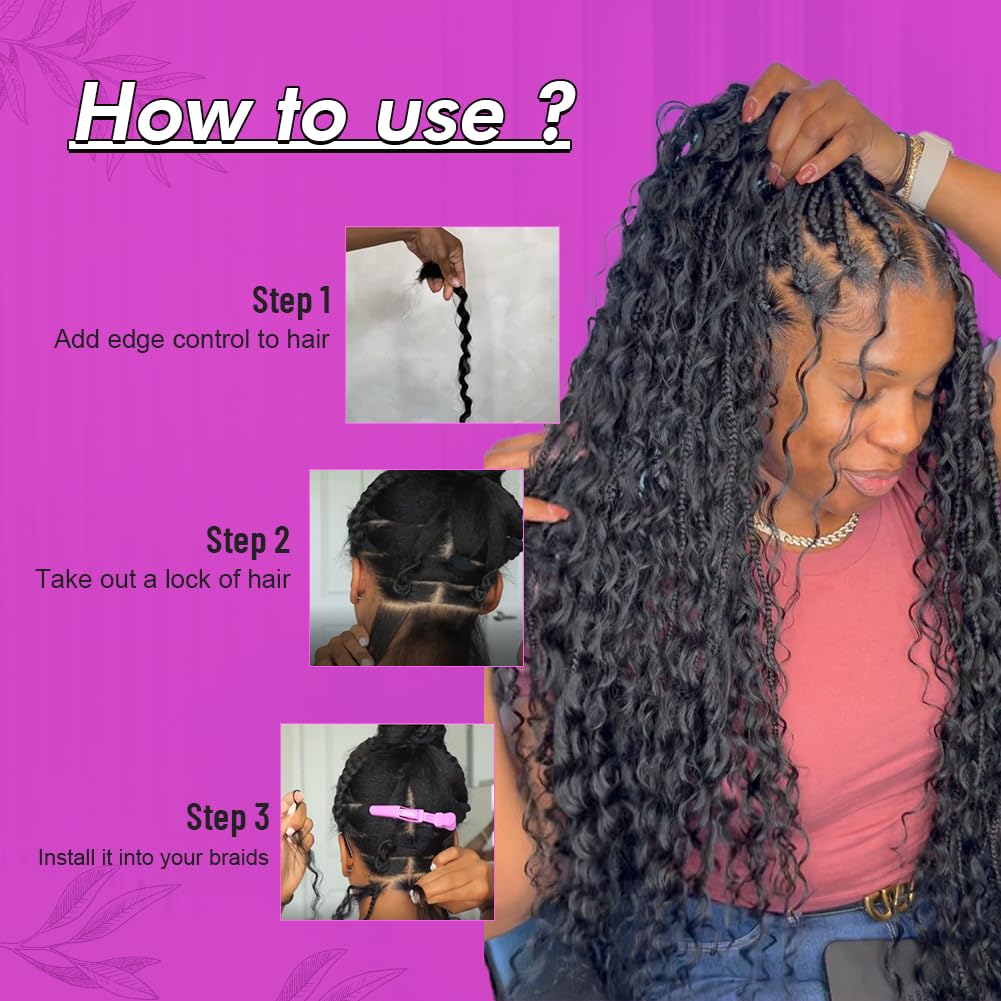 100 Percent Human Boho Braiding Hair Deep Wave Bulk Boho Hair for Braiding Curly Bundles Human Hair for Boho Braids Wet and Wavy Braiding Hair Extension No Weft