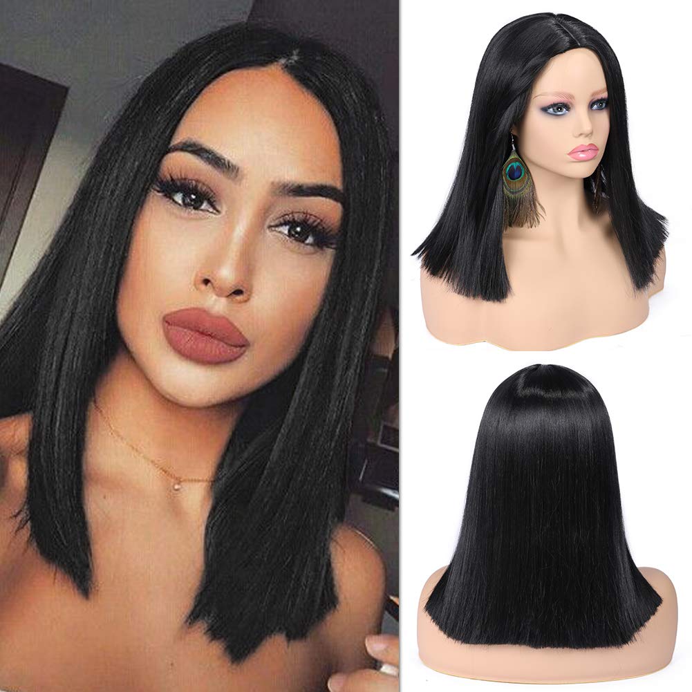 Wig Ombre Wigs Short Straight Bob Wig Middle Part Synthetic Daily Cosplay Party Full Wigs for Women