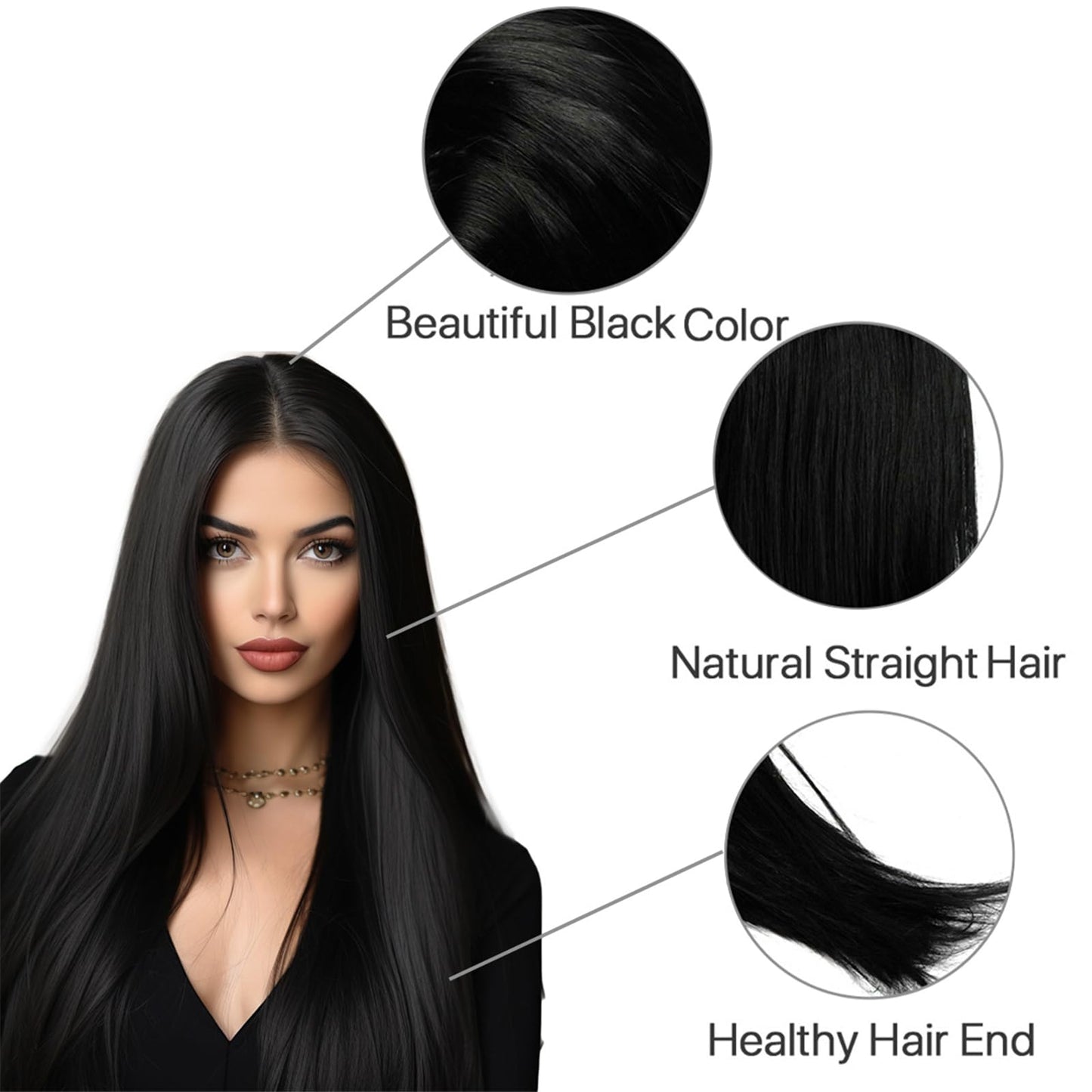 Long Straight Wig|Synthetic Long Wigs for Women|Cosplay Wig for Fashion Women 28inch