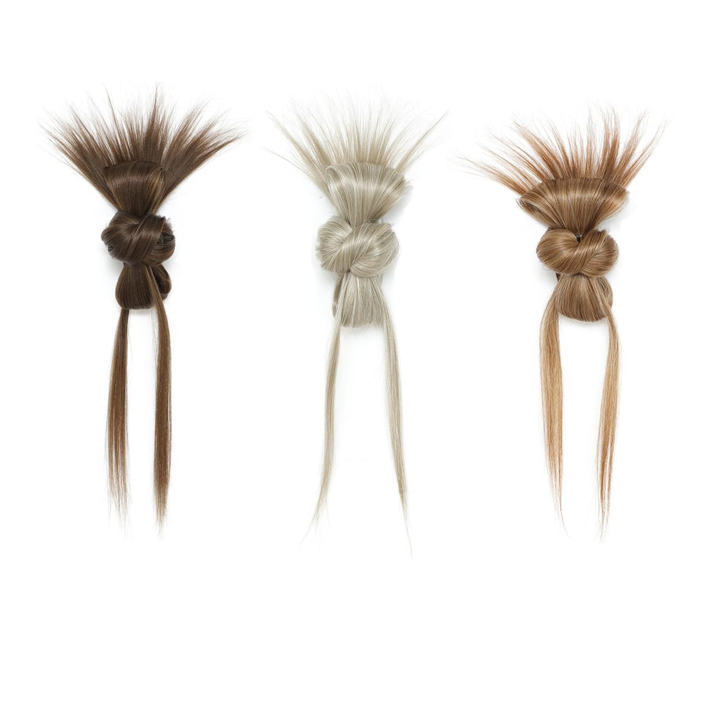 Bun Hair Piece for Women Clip-On Feathered Bun Wig,Hgyugrf Messy Bun Hair Piece with Claw Clip Short Ponytail Hair piece for Thin Hair