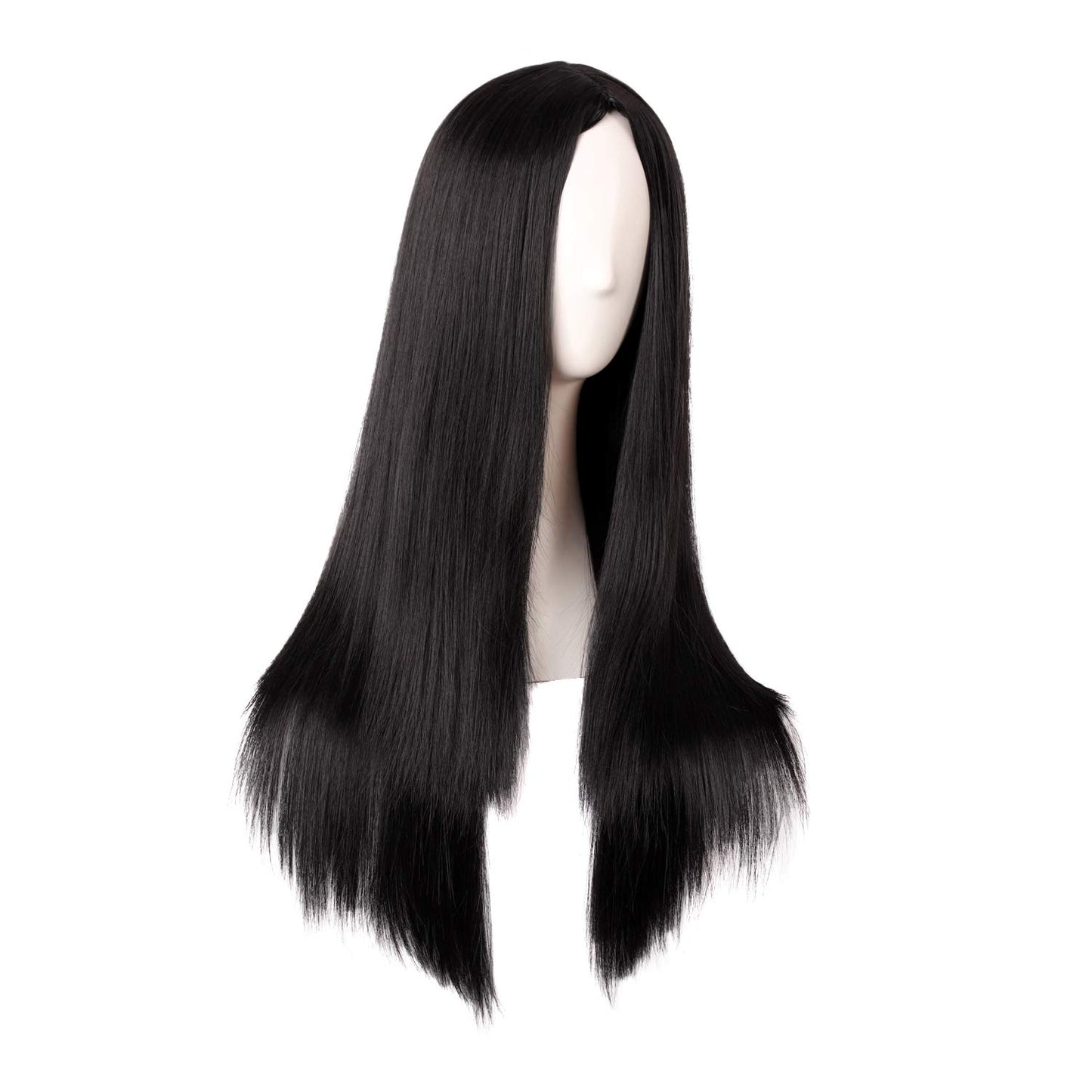 Hollaween Wgs, Long Straight Synthetic wig for Party, 30" Middle Part Straight Wigs