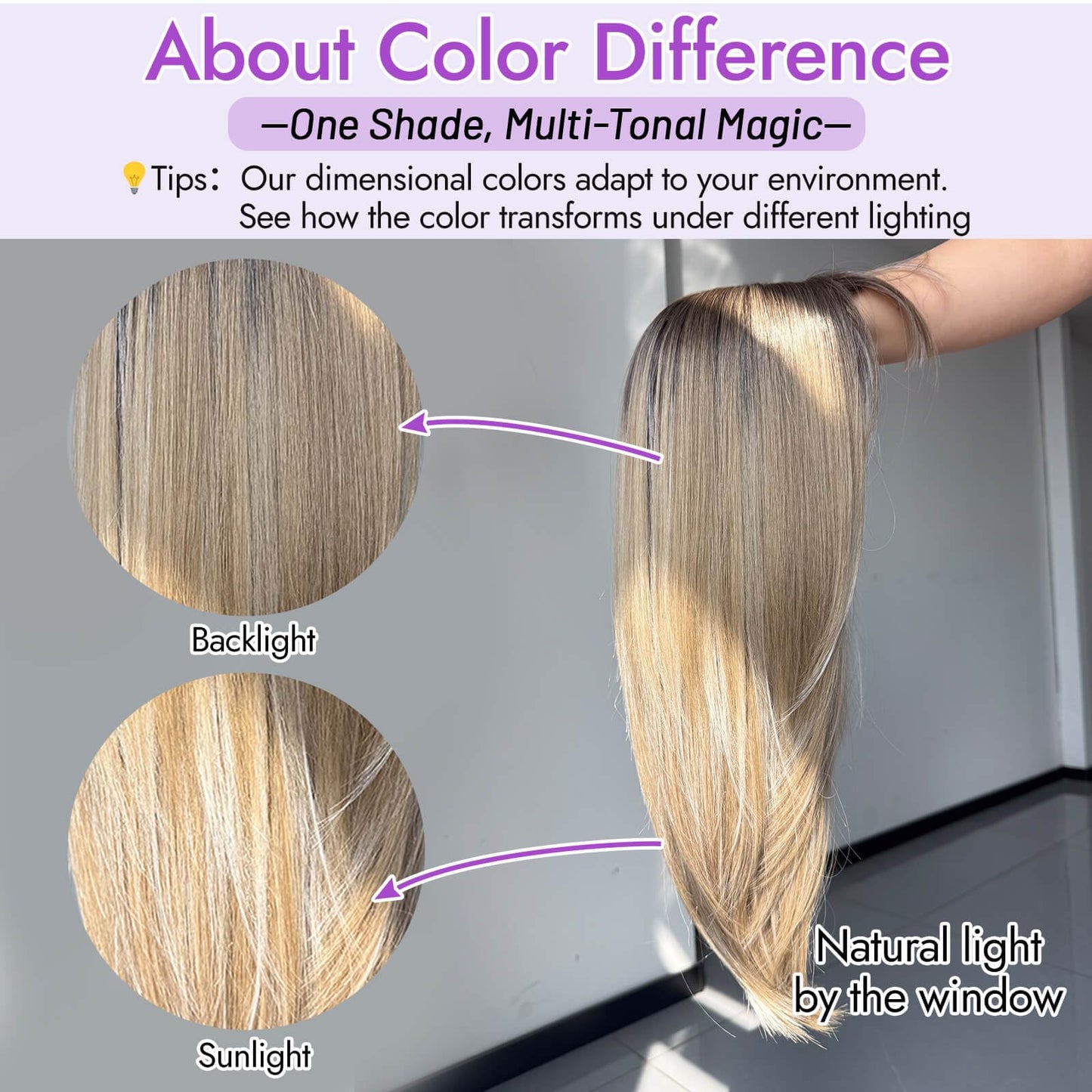 Beginner-Friendly Wig with Bangs for Women Ash Blonde Mix Platinum Highlights Straight Face-Framing Layers Hairstyle 4x4 Realistic Scalp Glueless Synthetic Wigs Medium Length for Everyday Use