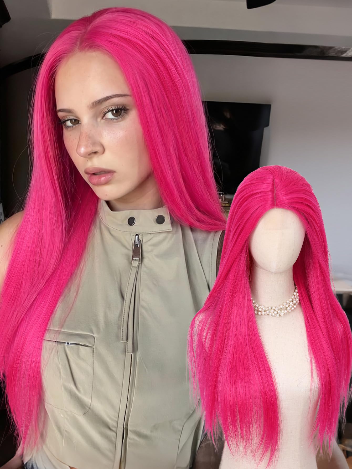 FAVE Straight Colorful Wig for Women