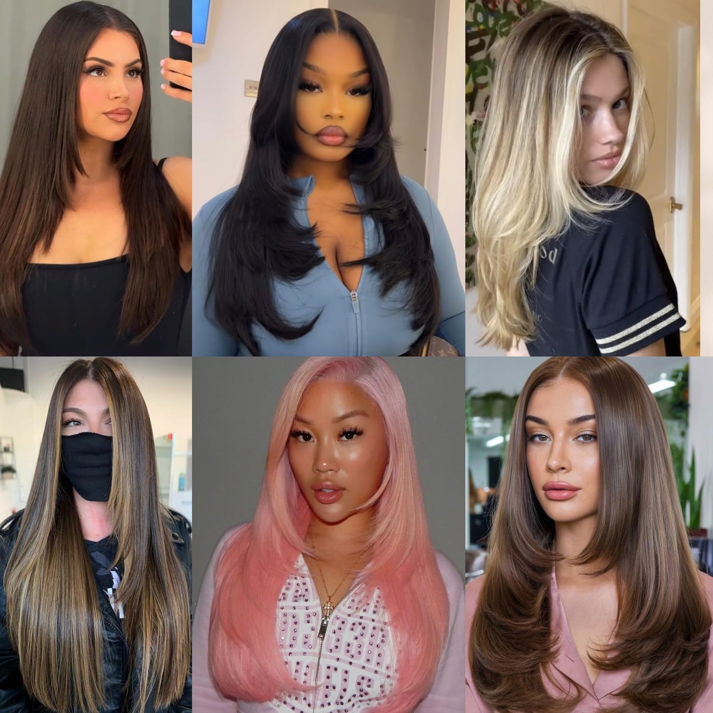 Synthetic Lace Front Wig for Women 4x1 Lace Front wigs Long Straight Layered Wigs for Black Women Wear and Go Glueless Wigs Pre Plucked Pre Cut for Beginners