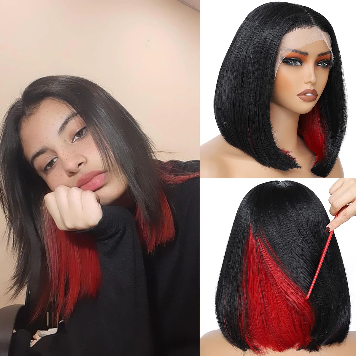 Synthetic bob wig short skin friendly synthetic wig for women