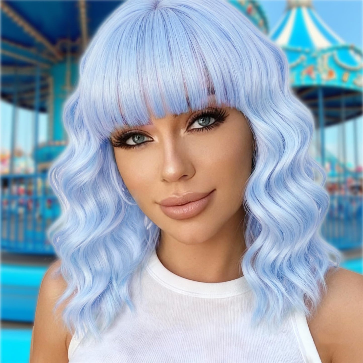 Short Bob Wigs with Bangs for Women for Daily Party Use