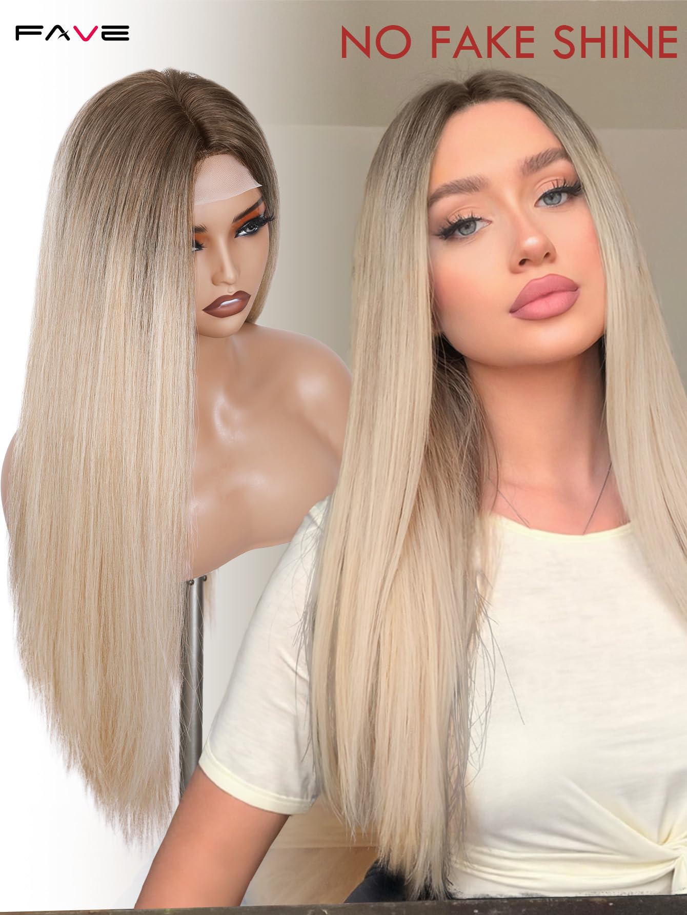 FAVE Straight Colorful Wig for Women