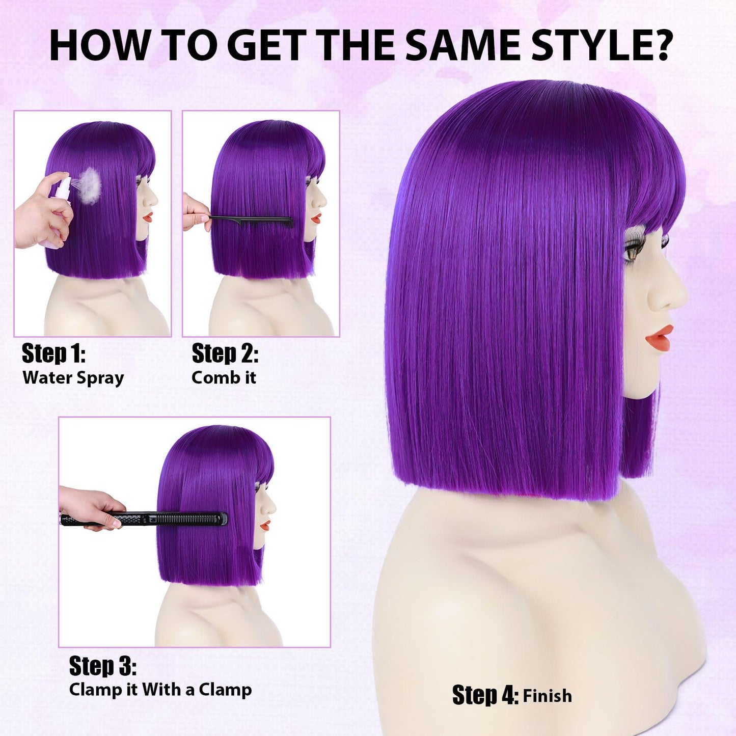 Synthetic Bob Wig for Women Girls