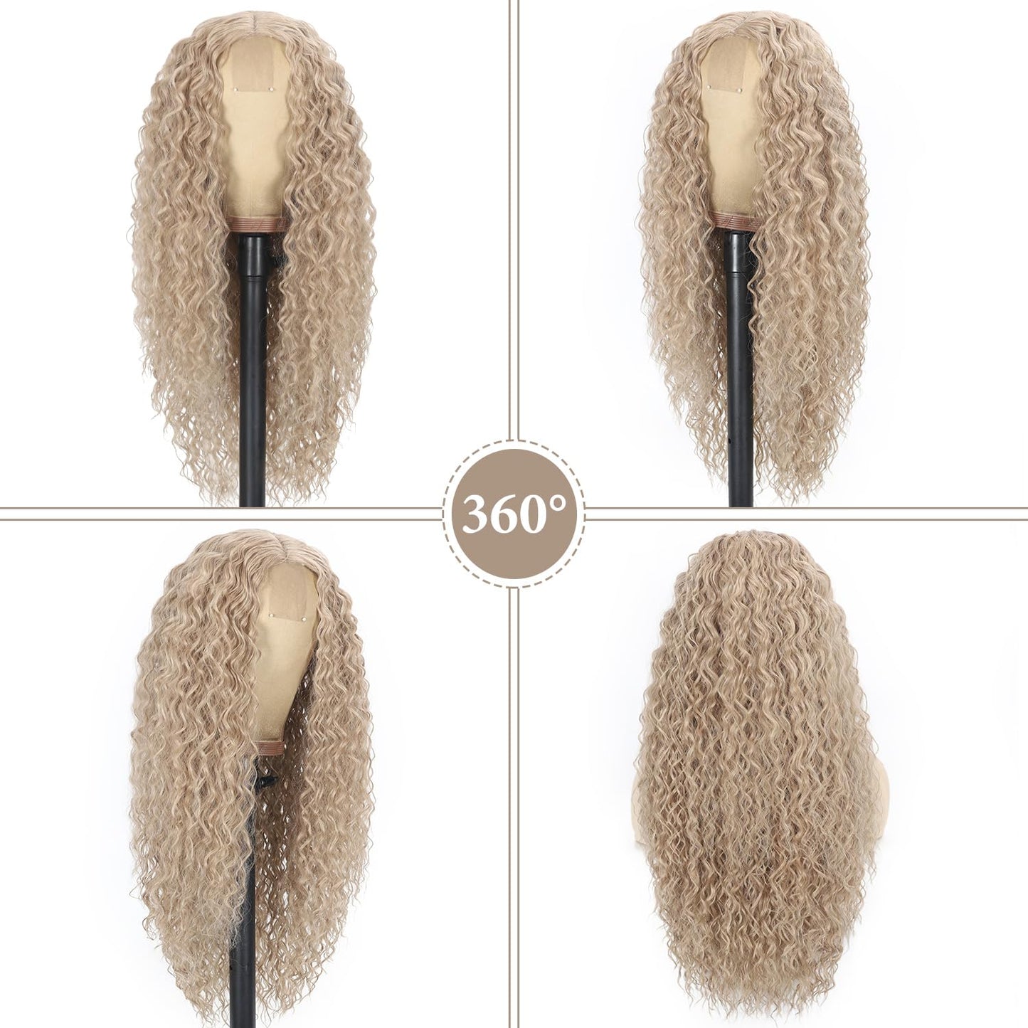 26 Inch Long Curly Wig for Women