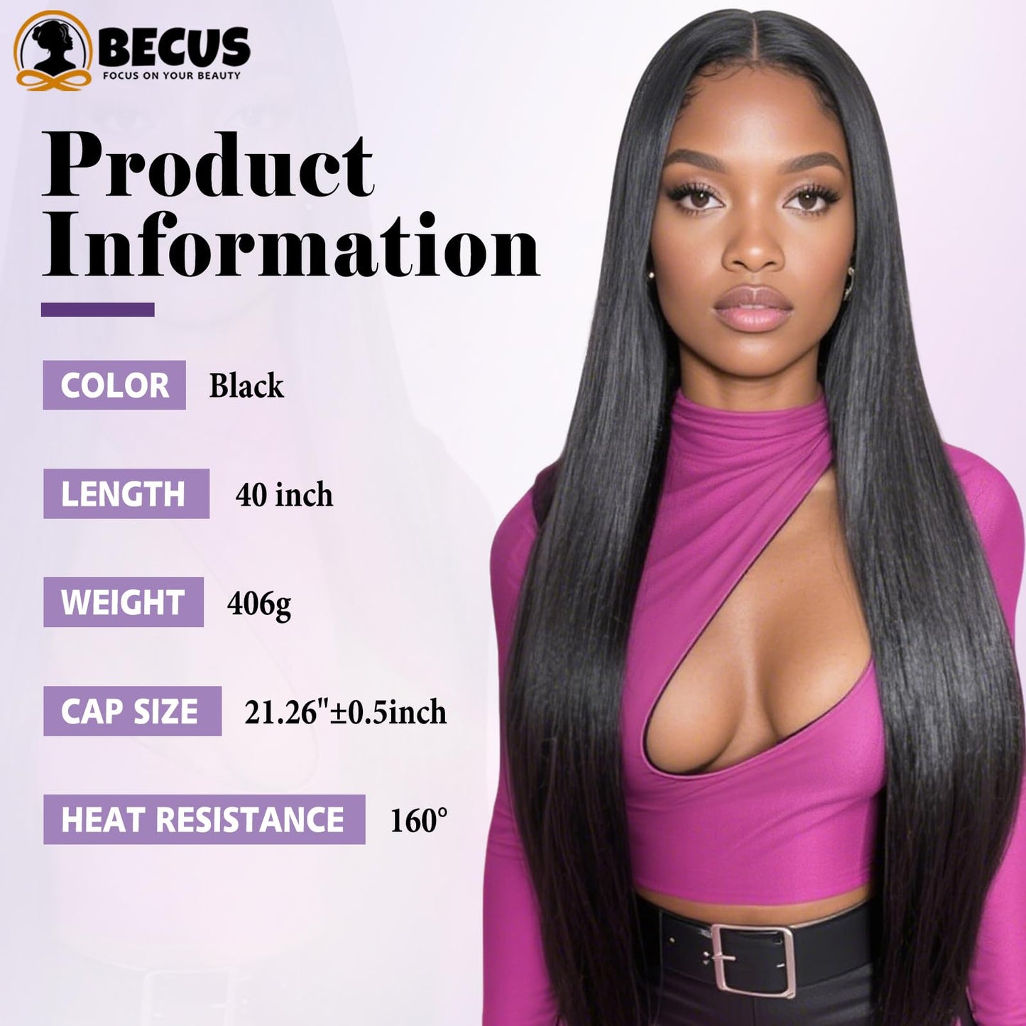Lace Front Wig for Women Glueless Pre Plucked Natural Hairline Heat Resistant Hair Wig for Daily Wear Date Night Party Cosplay Wedding