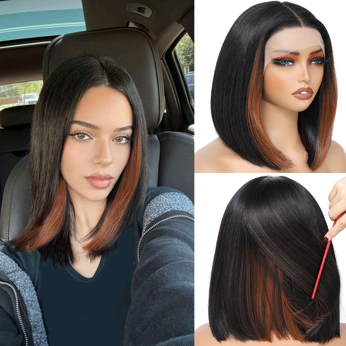 Synthetic bob wig short skin friendly synthetic wig for women