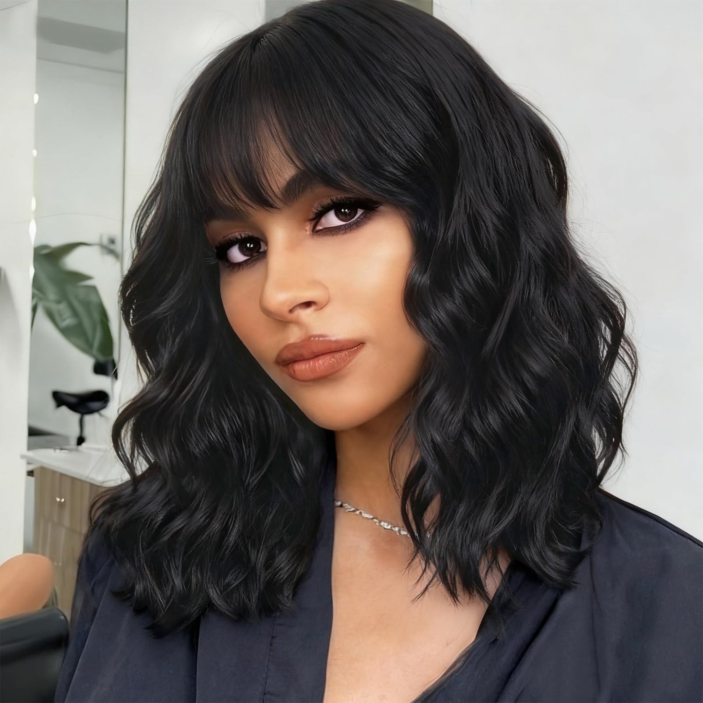 Short Bob Wigs with Bangs for Women for Daily Party Use