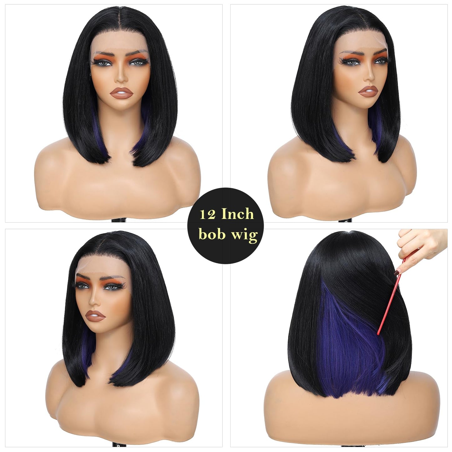 Synthetic bob wig short skin friendly synthetic wig for women