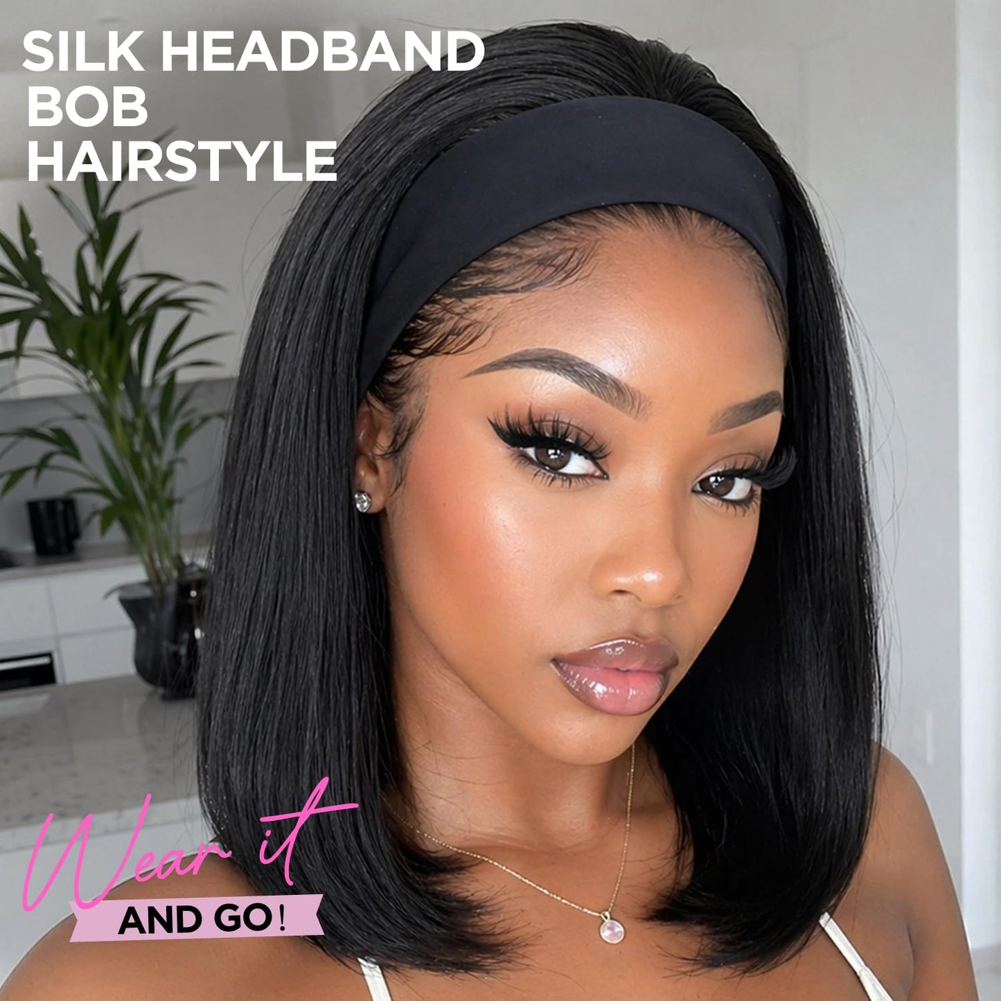 Bob Headband Wigs for Black Women
