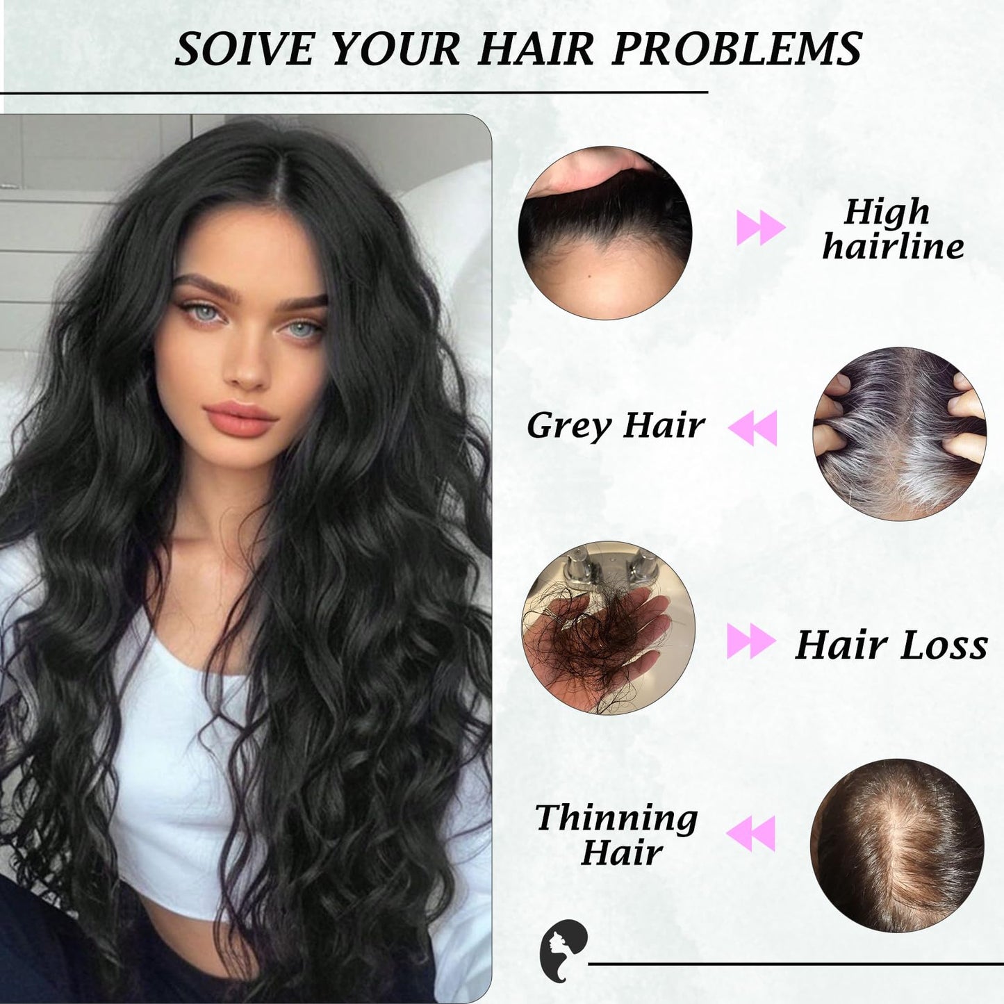 Hair Toppers For Women Synthetic Protein Fiber Curly Style Topper For Short Hair Length Women Solve Slightly Lossing And Gray Hair Problems