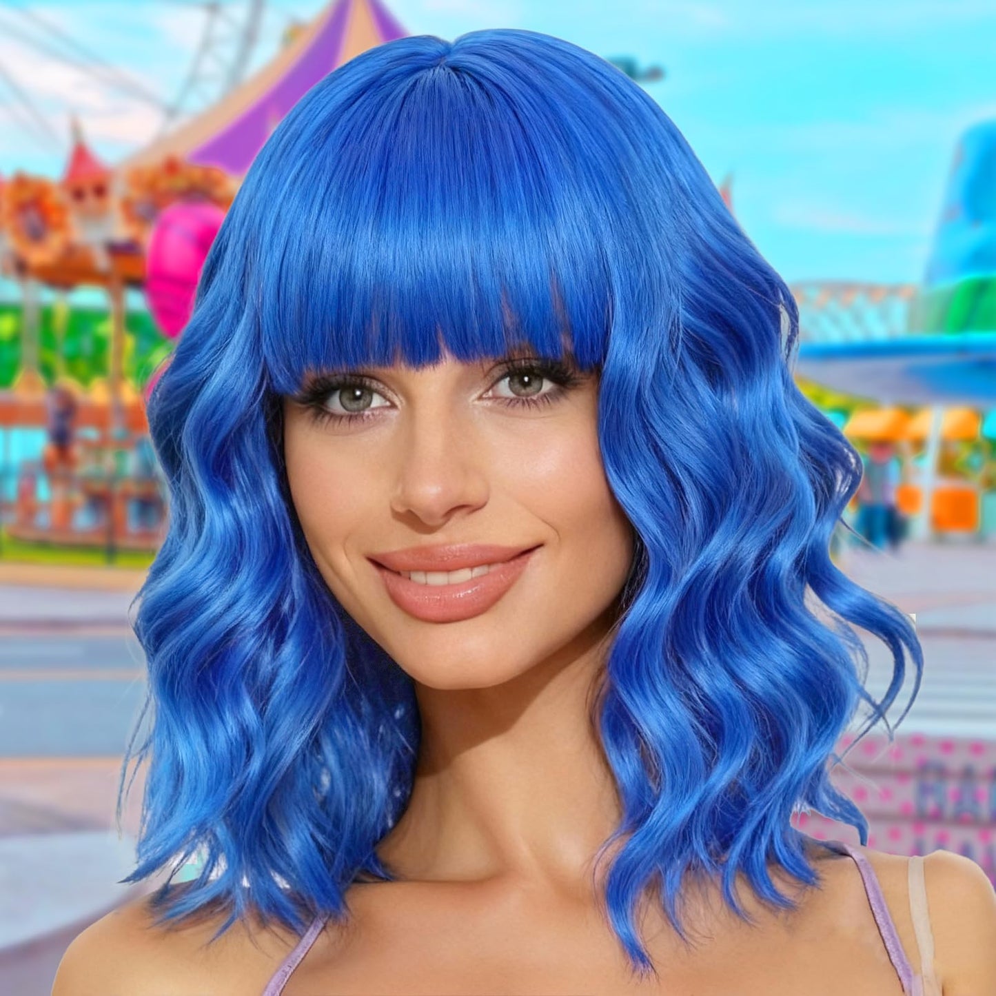 Short Bob Wigs with Bangs for Women for Daily Party Use