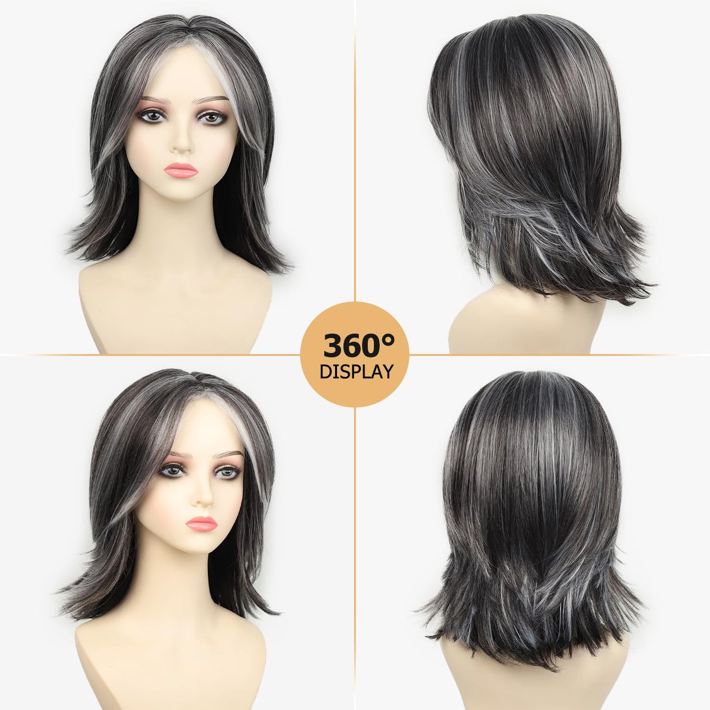 Grey wig
