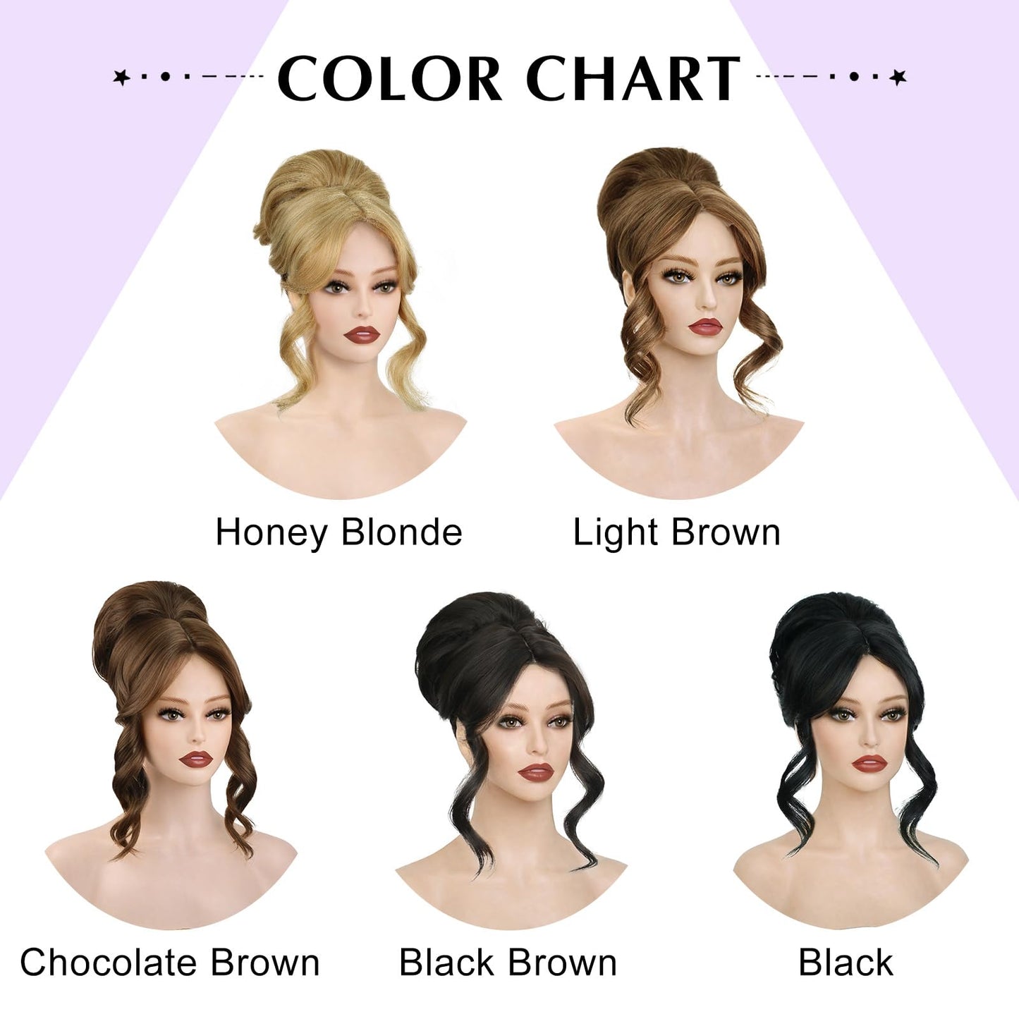 2-in-1 Messy Bun with Bangs Drawstring Ponytail Extension, Curly Updo Wig & Hair Topper with Lace Side Bangs, Lightweight Natural-Looking Hair Bun Hairpiece for Women