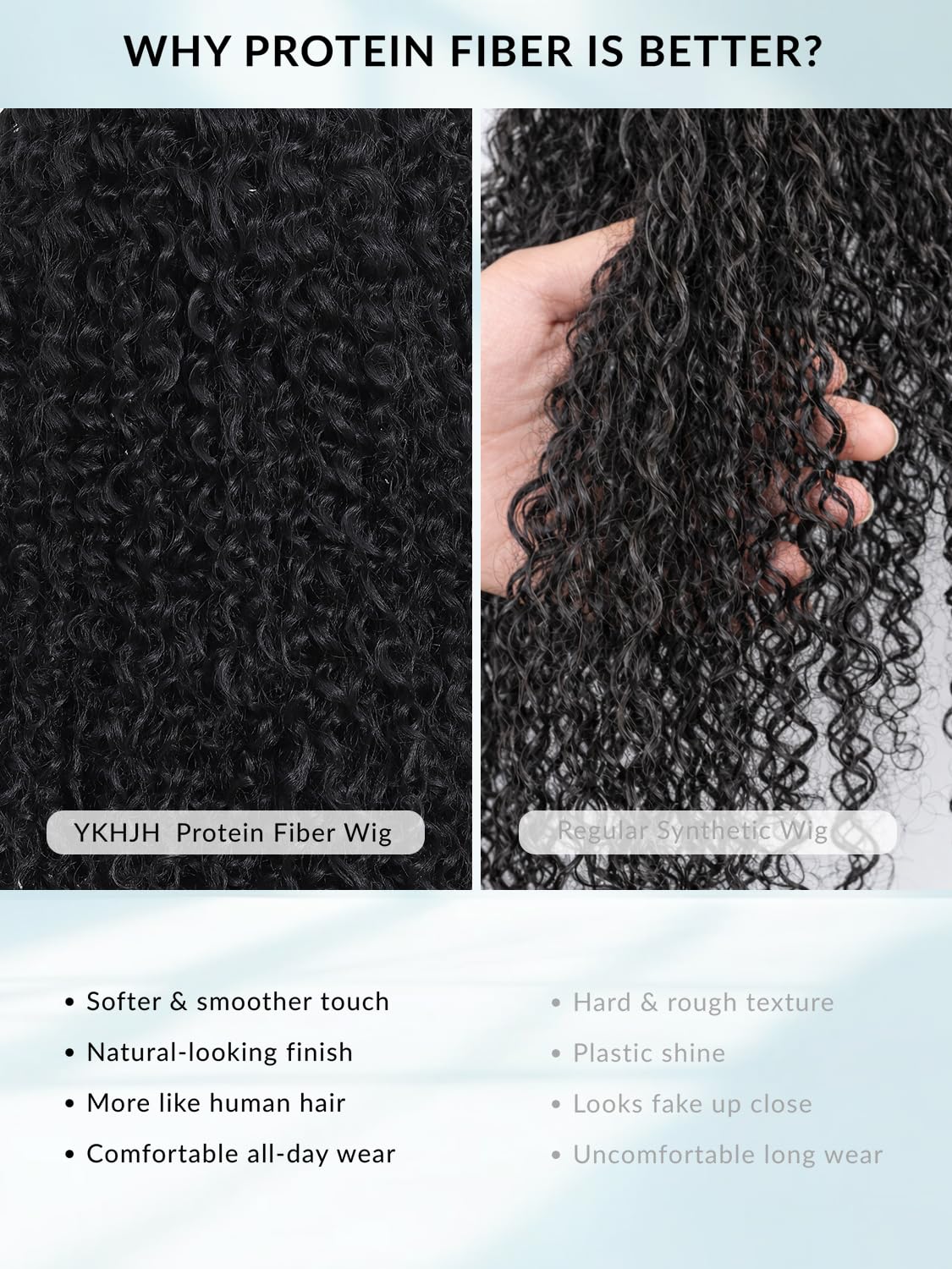 Glueless Curly Wig Synthetic Lace Front Wig 4x1 Middle Part Lace Wig Upgraded with Human Hair Like Fiber Wigs for Women