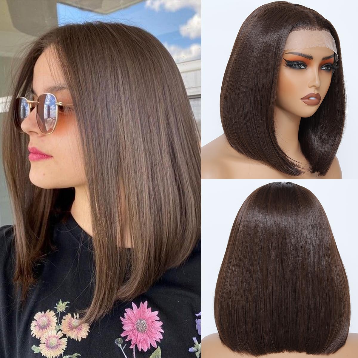 Synthetic bob wig short skin friendly synthetic wig for women