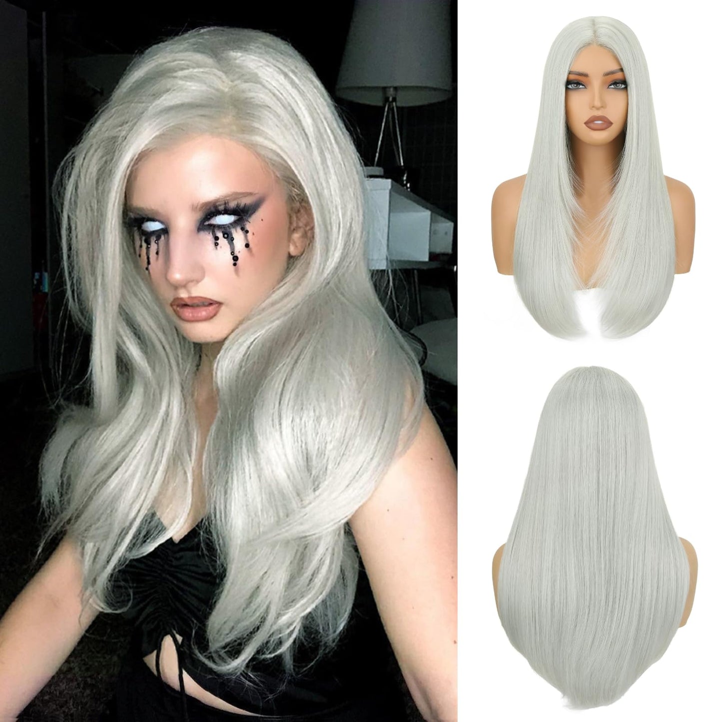 26inch 4*6 Lace Wig Long Straight Layered Cut Lace Front Wig for Women, Black Wigs/Pink Wigs/Blonde Wigs/ Gingger Wigs