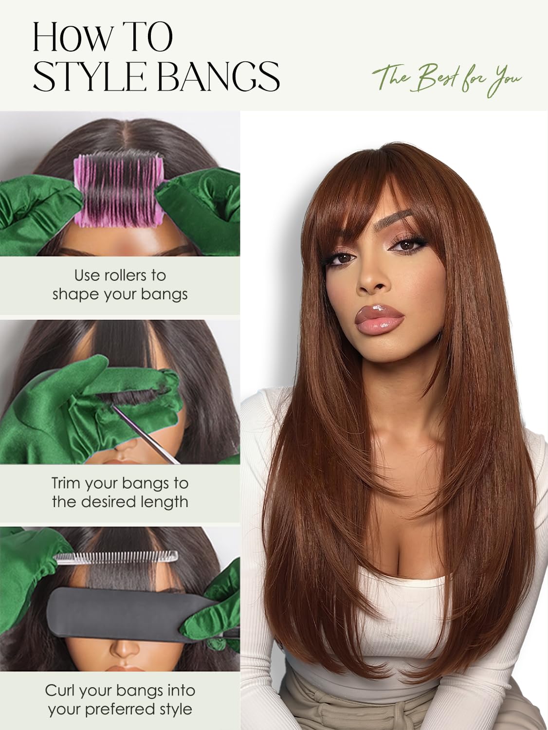Love Long Straight Layered Wig with Bangs