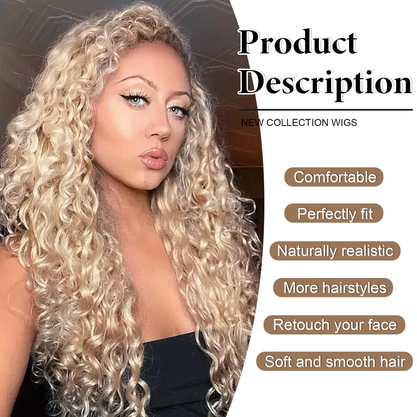 26 Inch Long Curly Wig for Women