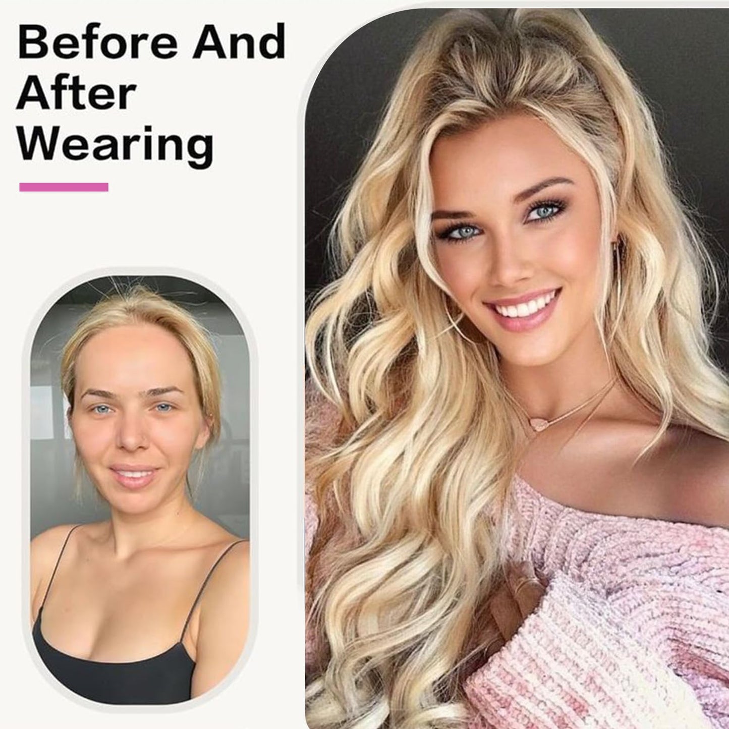 Long Wavy Ponytail Extension, 26" Claw Clip Ponytail Extension for Women Long Wavy Pony Tails Hair Extensions Synthetic Clip in Ponytail for Daily Use