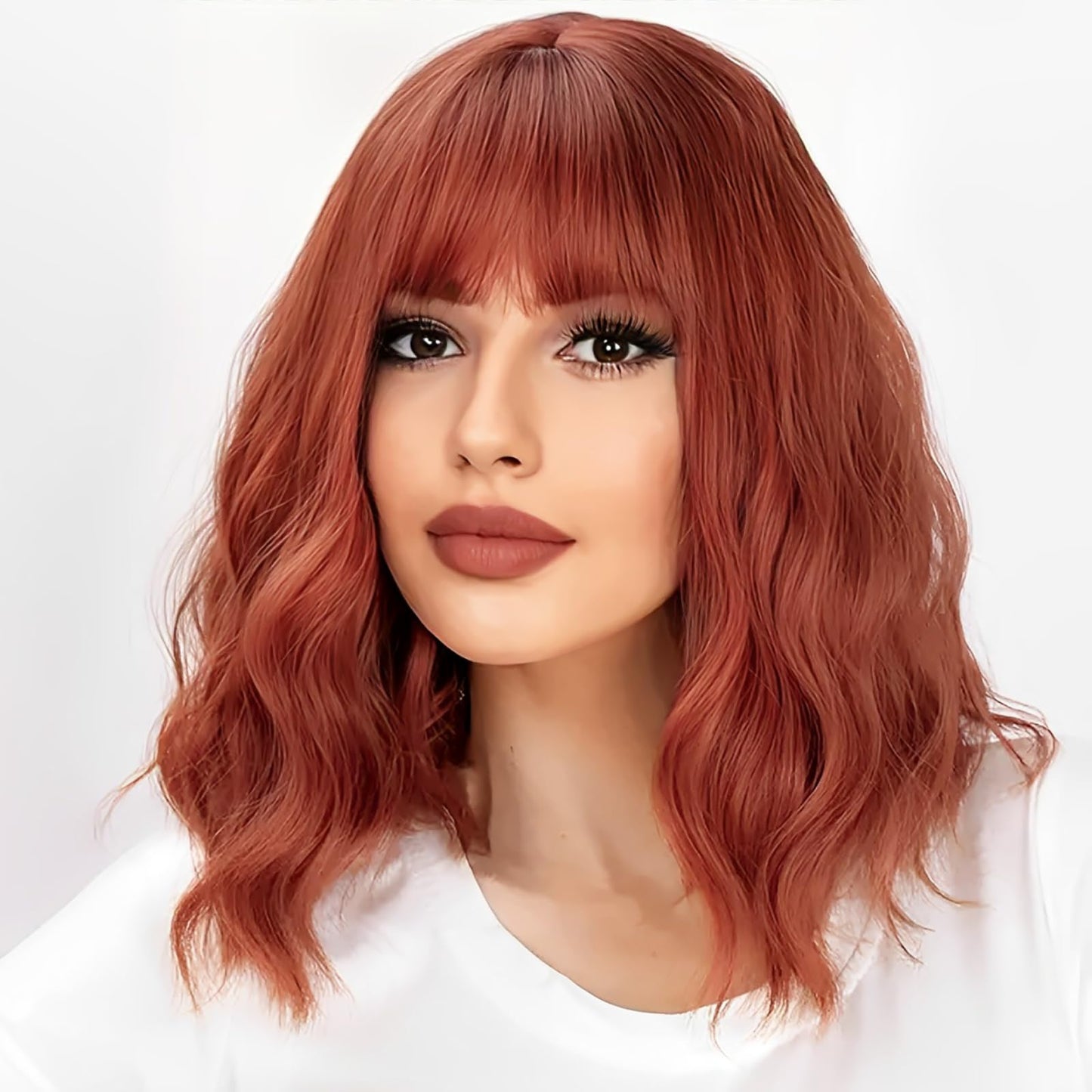 Natural-Looking Synthetic Wig Short Wavy Wig for Women for Party Hollaween Cosplay