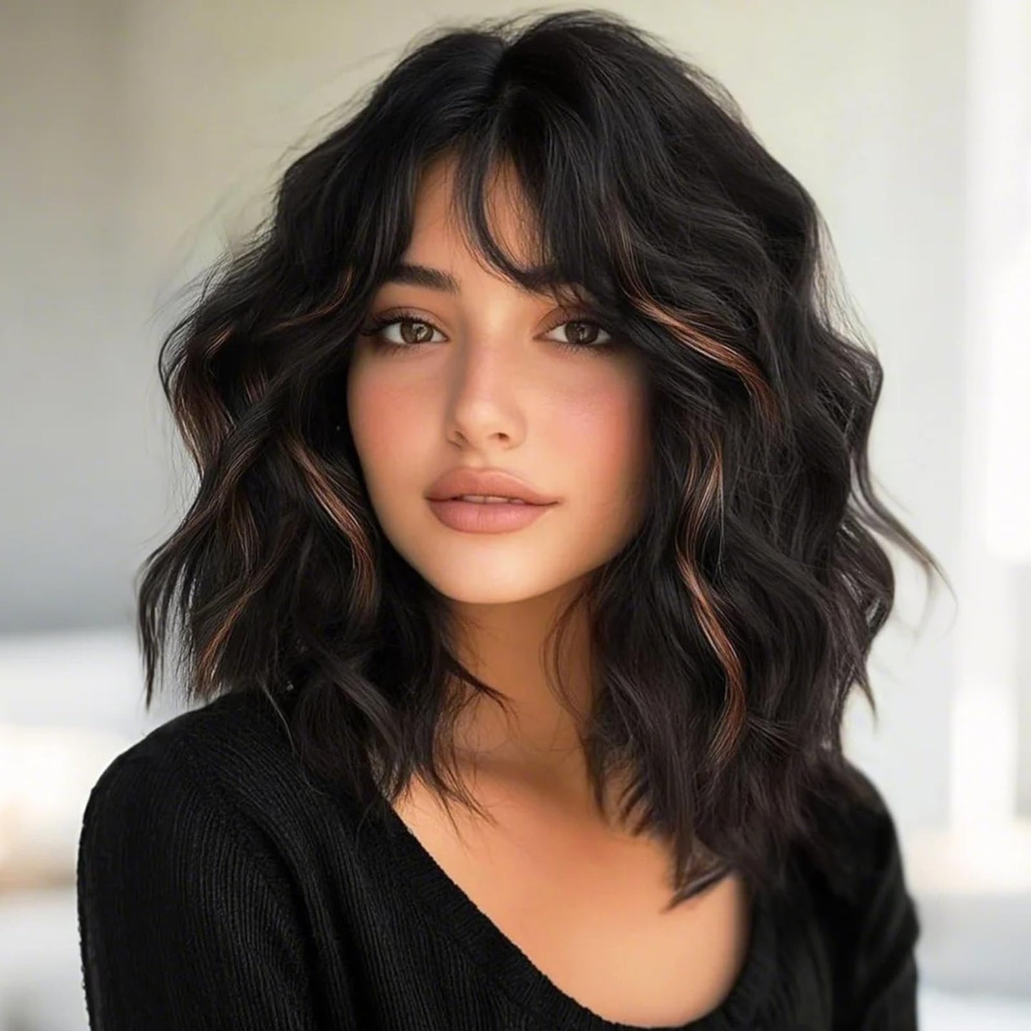 Short Bob Wigs with Bangs for Women for Daily Party Use