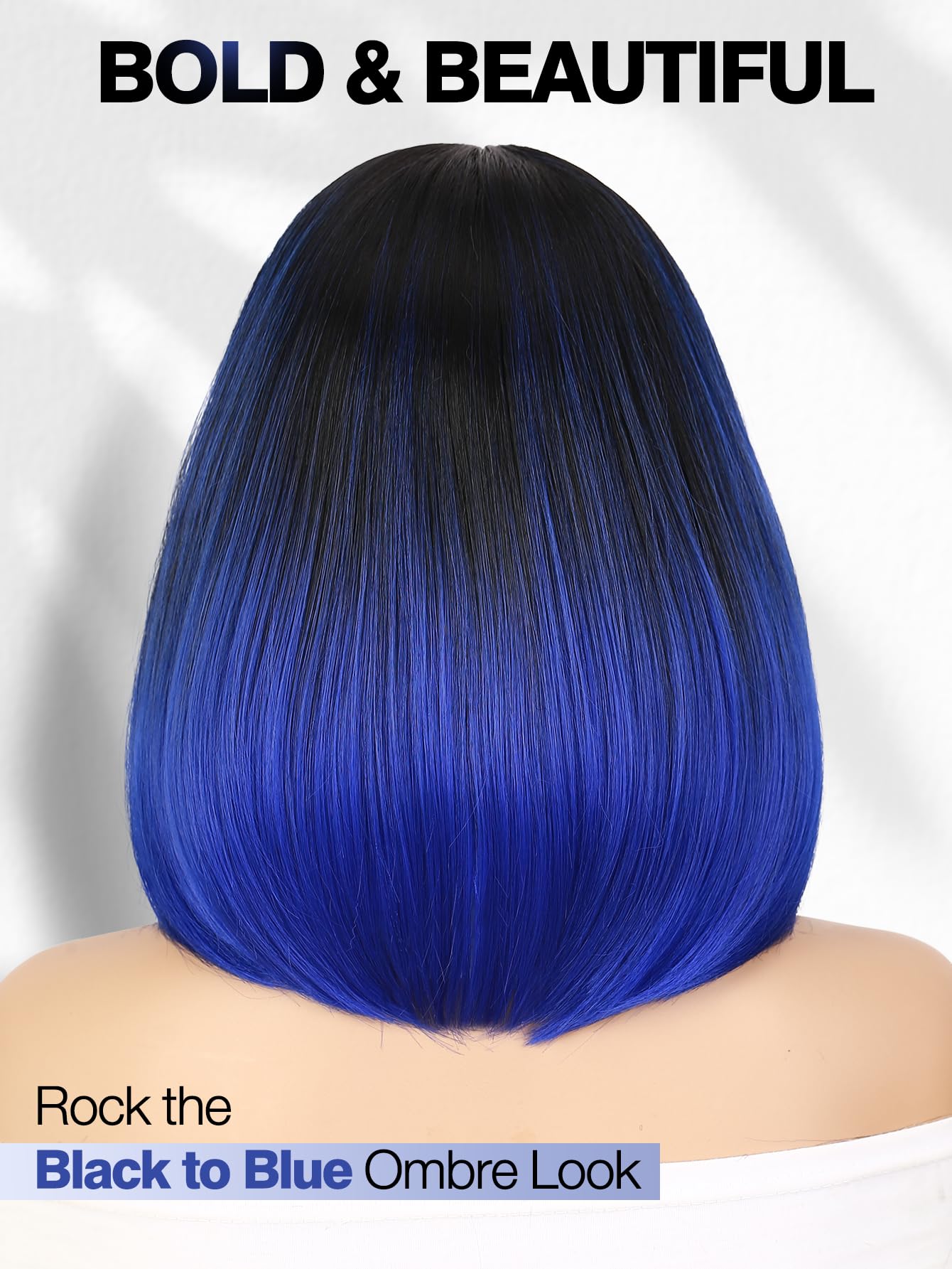 Wig Ombre Wigs Short Straight Bob Wig Middle Part Synthetic Daily Cosplay Party Full Wigs for Women