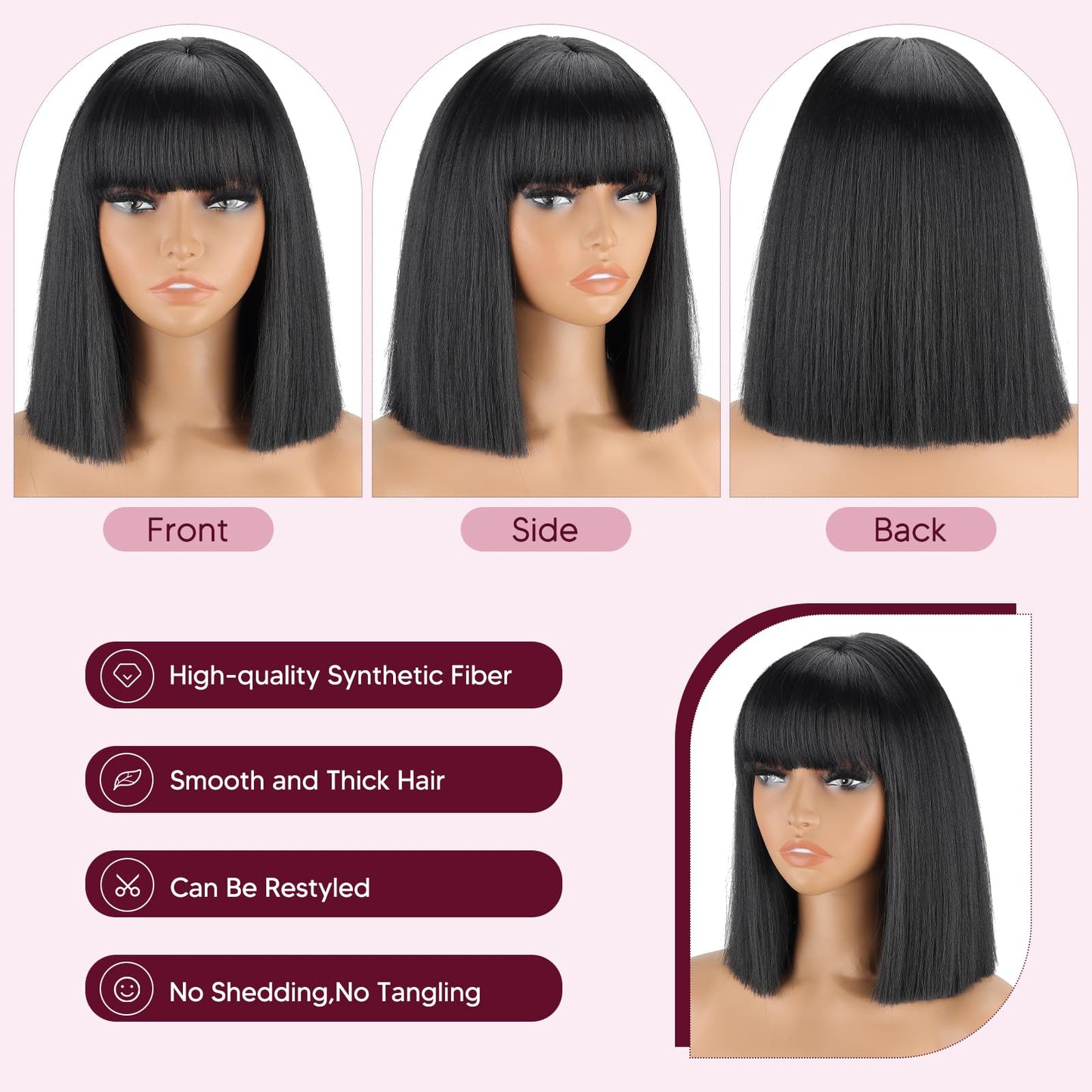 Short Straight Bob Wig
