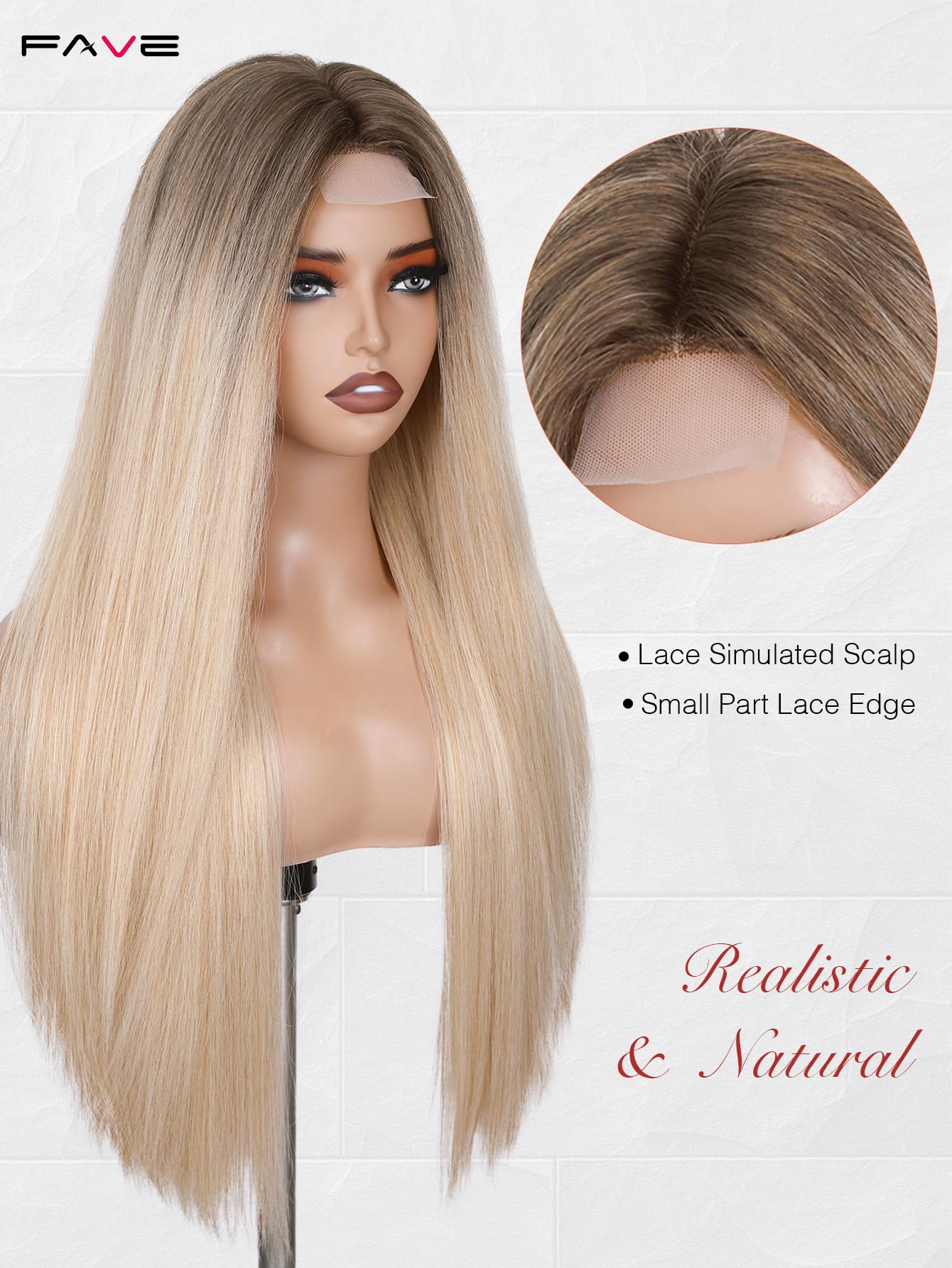 FAVE Straight Colorful Wig for Women
