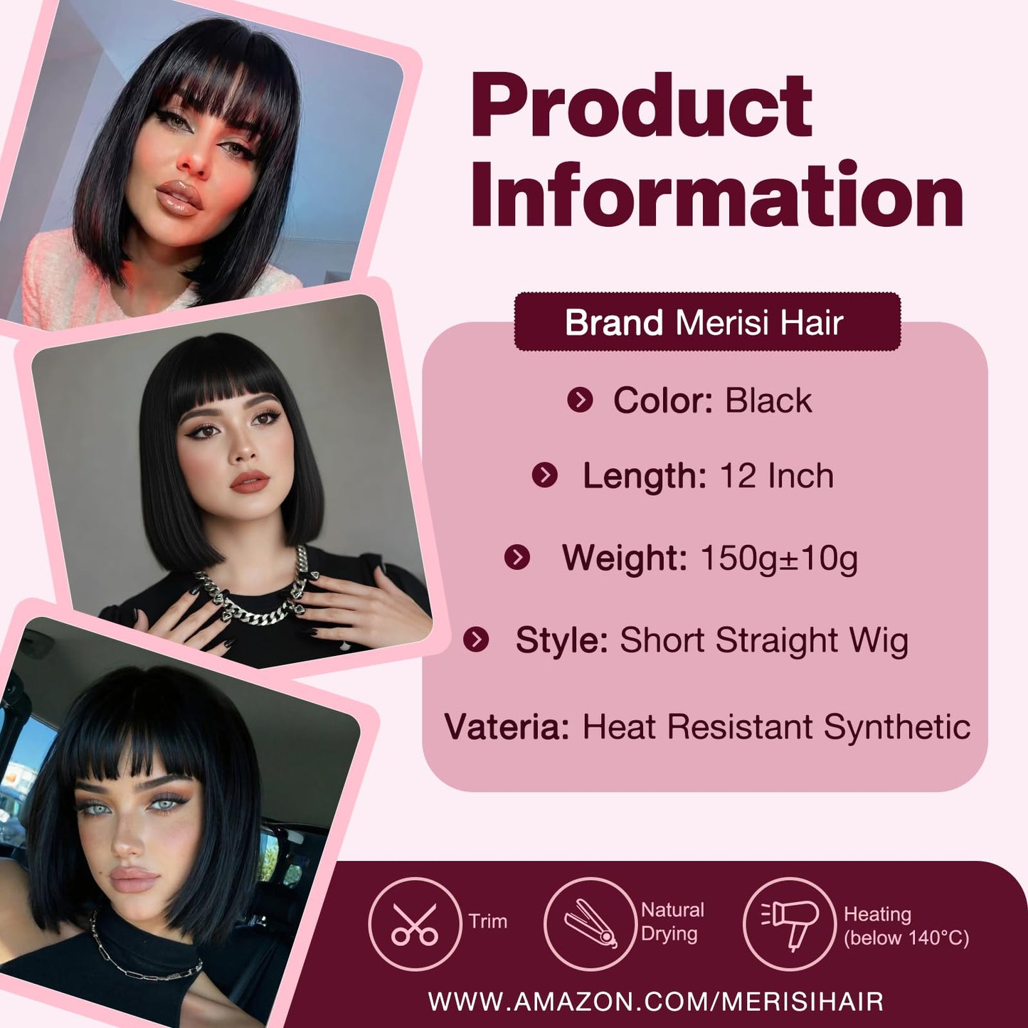 Short Straight Bob Wig