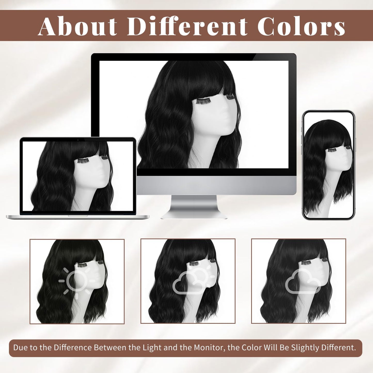 12" Synthetic Hair Short Wavy With Bangs,Short Bob Wig Made Of Quality Synthetic Fiber