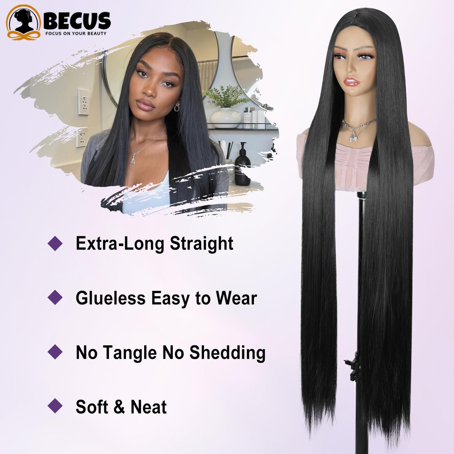 Lace Front Wig for Women Glueless Pre Plucked Natural Hairline Heat Resistant Hair Wig for Daily Wear Date Night Party Cosplay Wedding