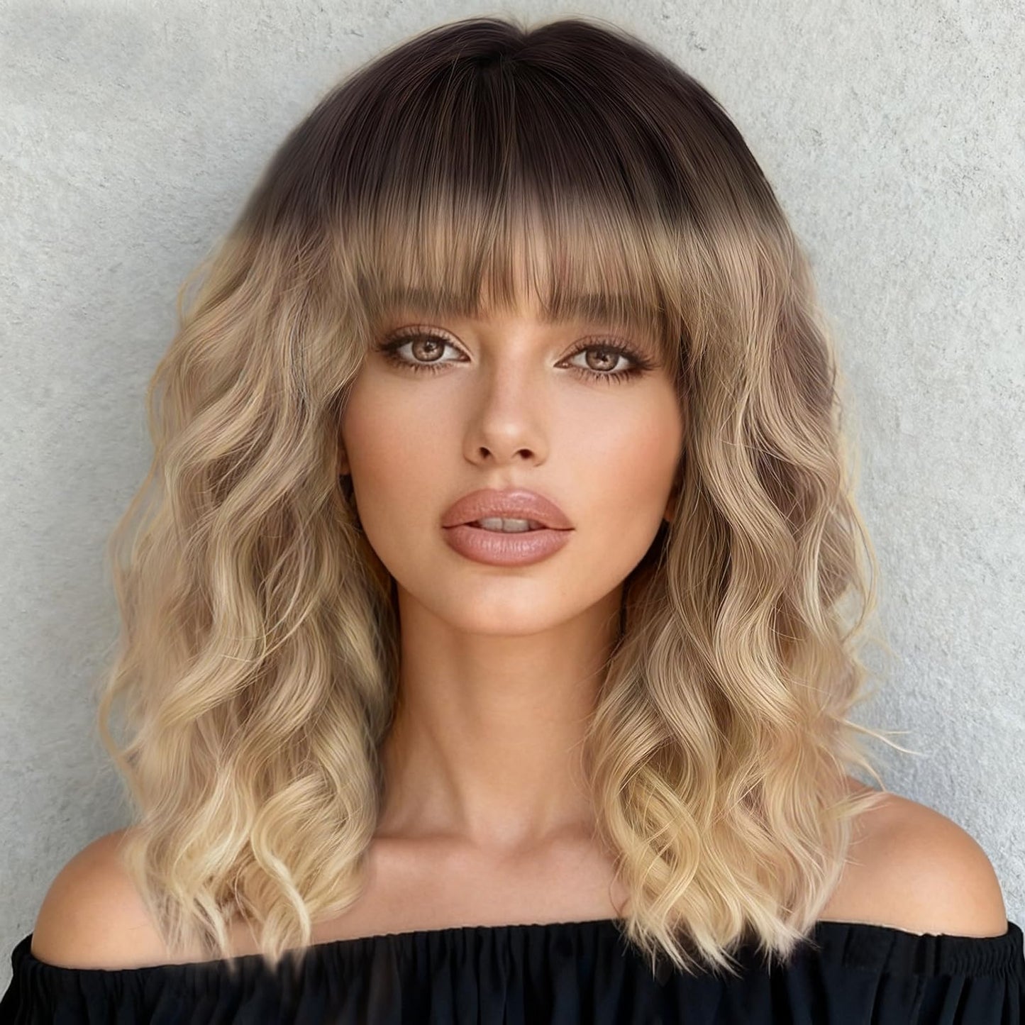 Short Bob Wigs with Bangs for Women for Daily Party Use