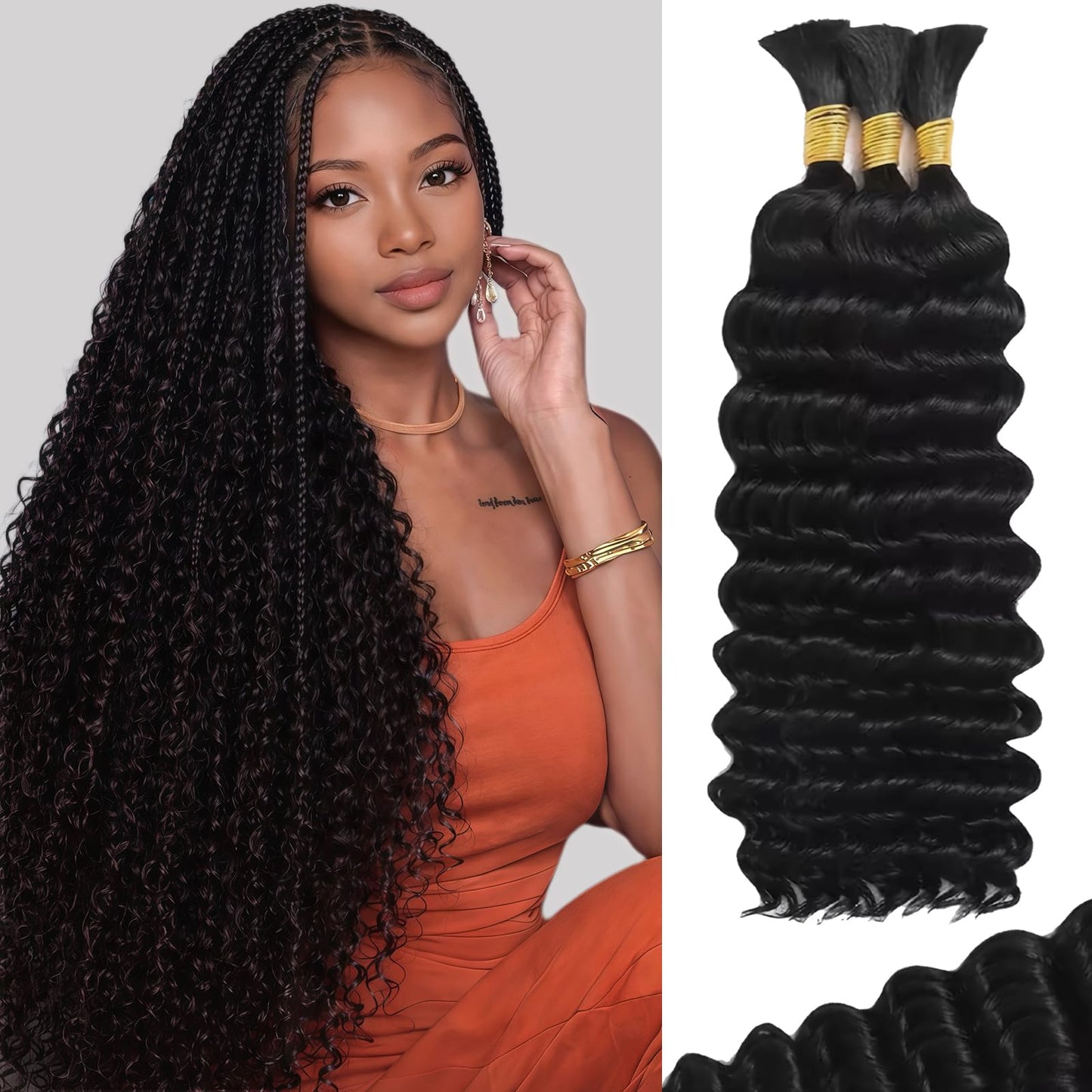 Human Braiding Hair for Boho Braids