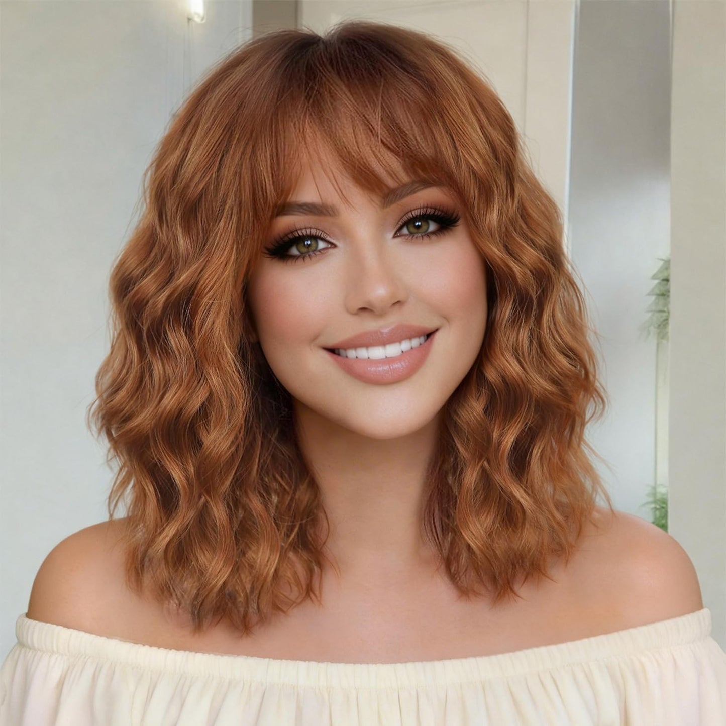 Short Bob Wigs with Bangs for Women for Daily Party Use