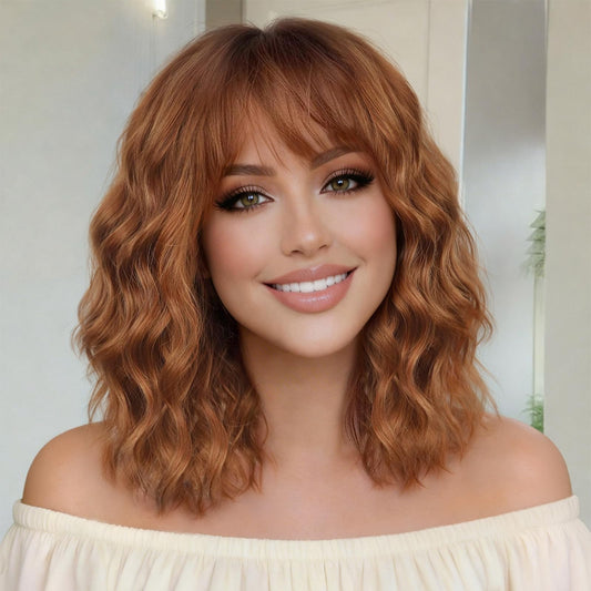Short Bob Wigs with Bangs for Women for Daily Party Use