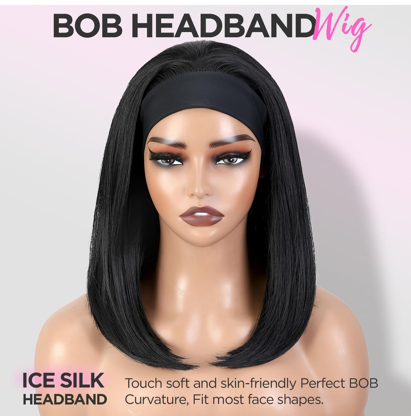 Bob Headband Wigs for Black Women