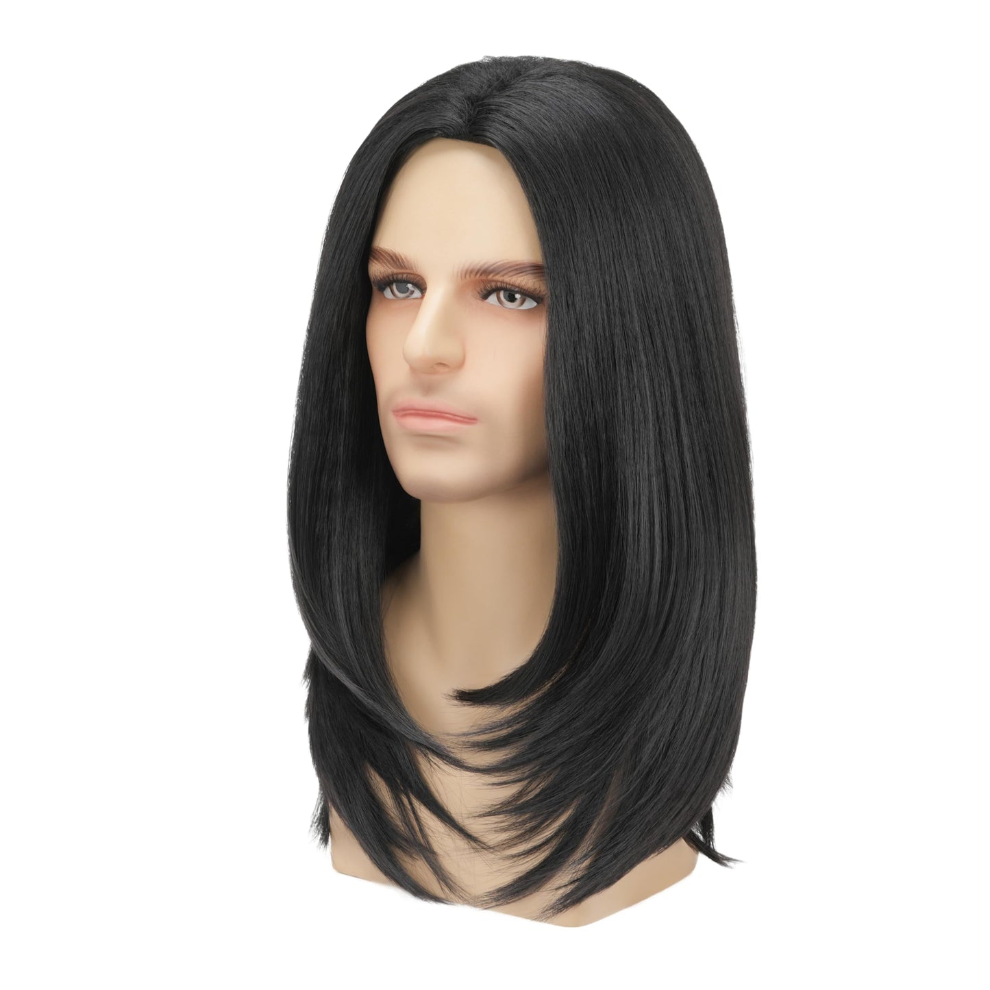 Daiaces Long Wig for Mens,Straight Hair Synthetic Heat Resistant Men Wigs for Daily Party Costume Halloween