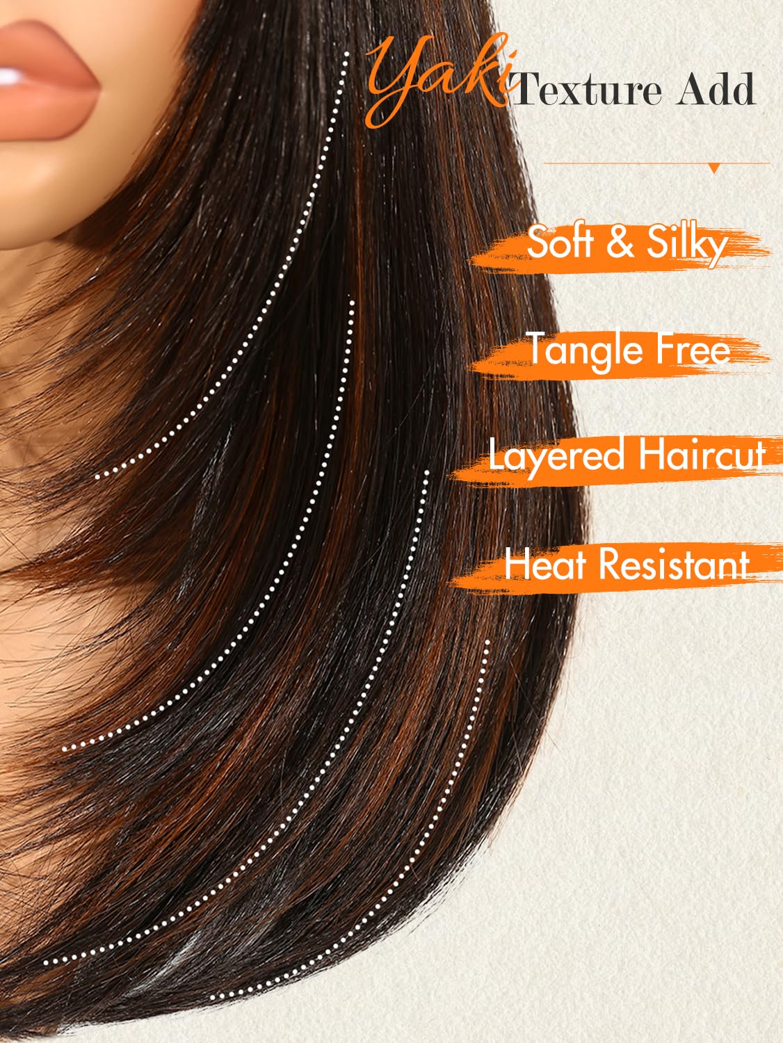 Long Straight U Part Wigs for Women black long wig Layered Haircut V Part Wig Yaki Straight Synthetic Half Wig Clip In Hair Glueless Daily Use
