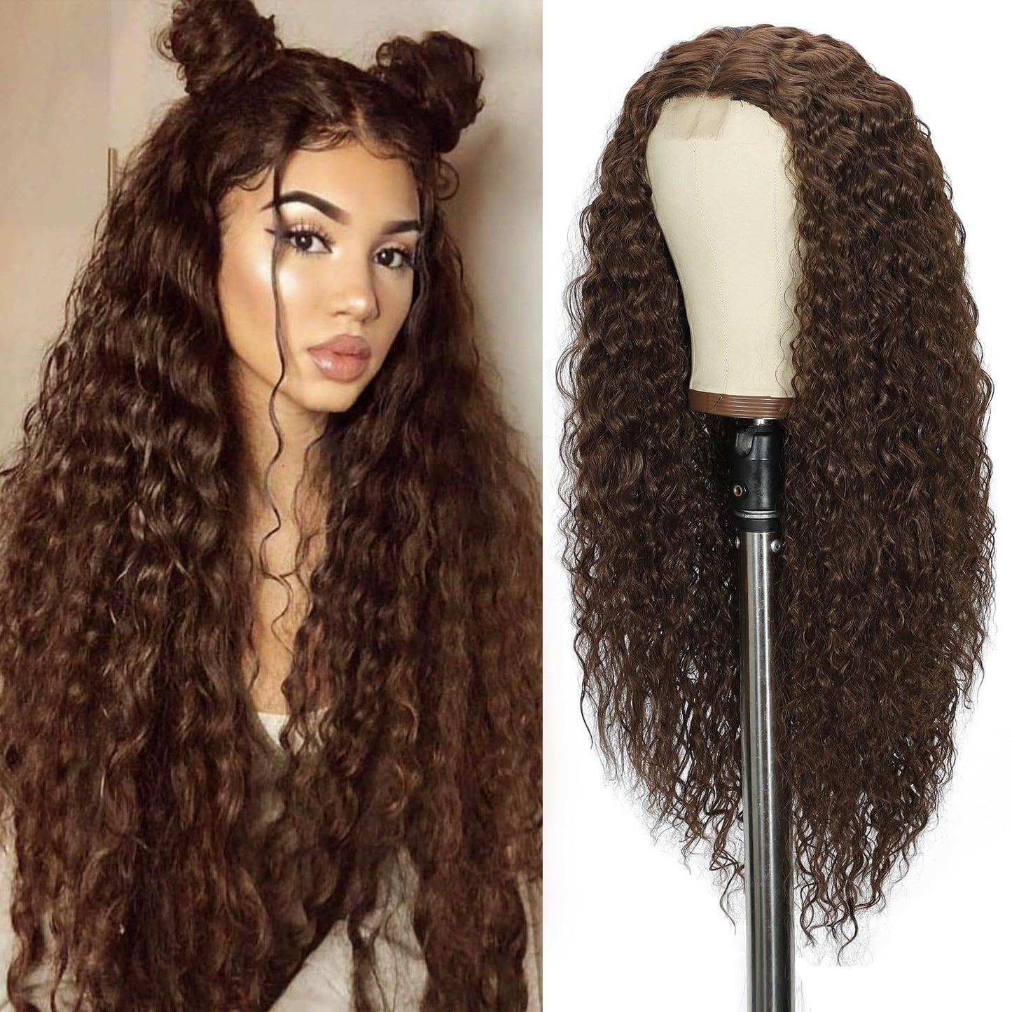 26 Inch Long Curly Wig for Women