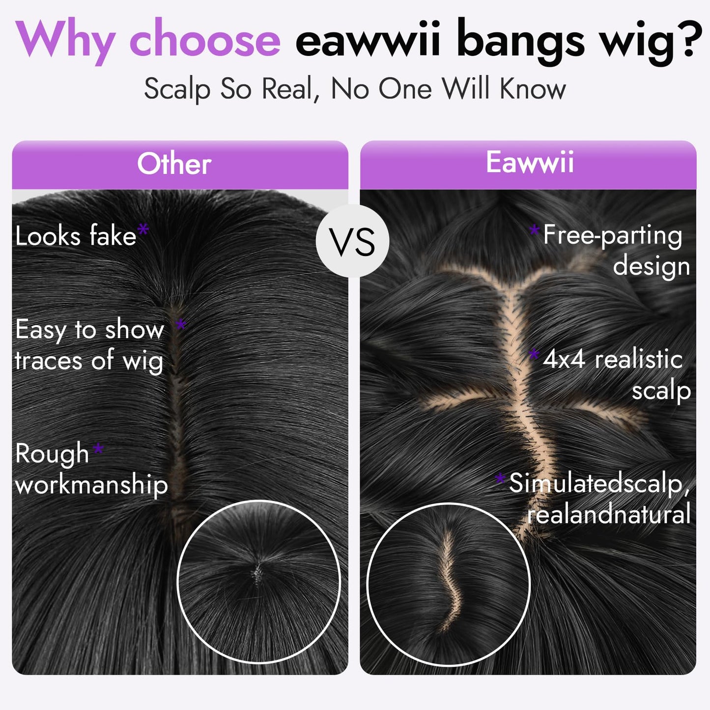 Long Wig with Bangs for Women,Layered Hairstyle Synthetic Heat Resistant for Daily Party Use